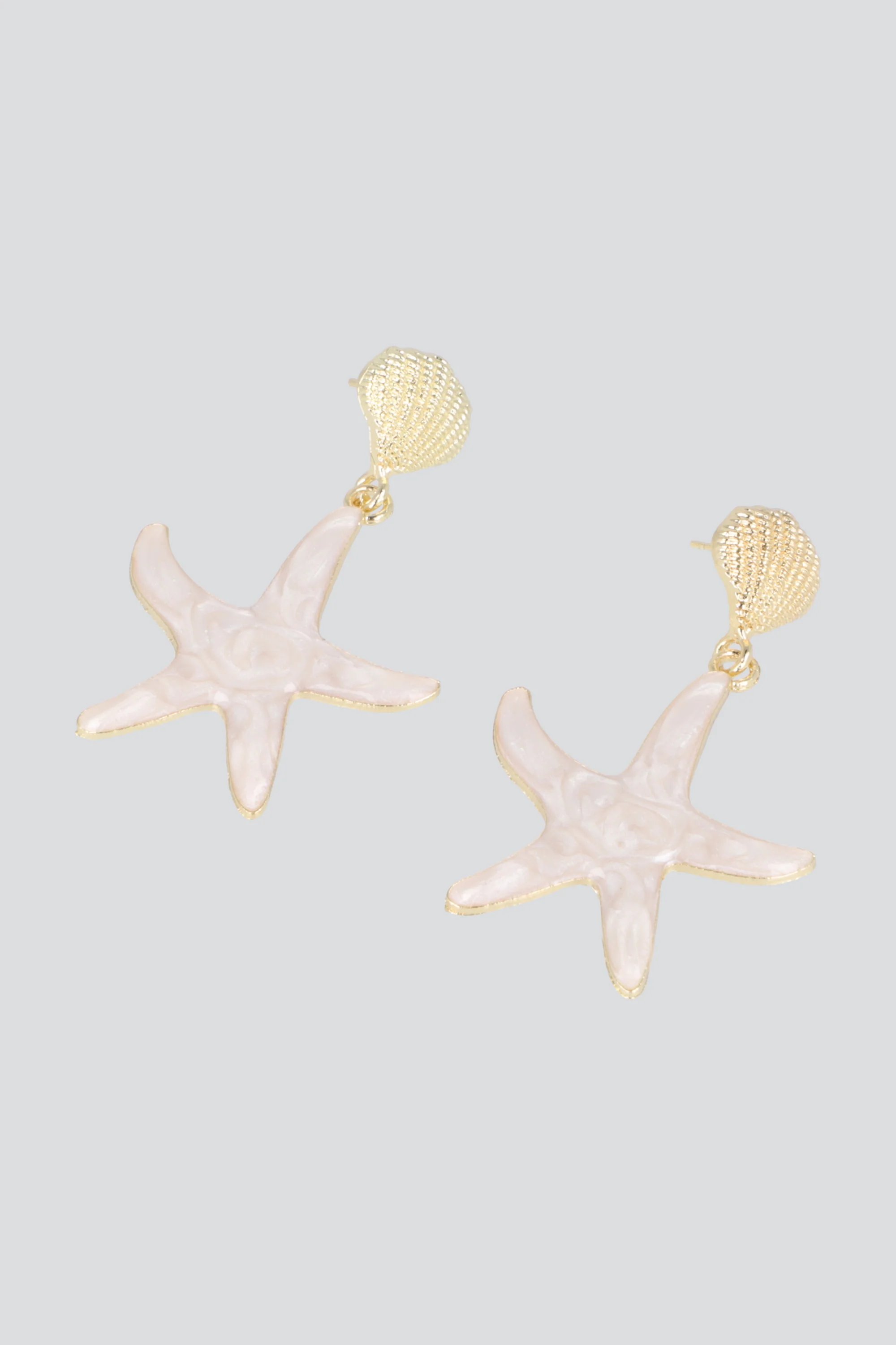 Aretes concha estrella mar color - Image 2