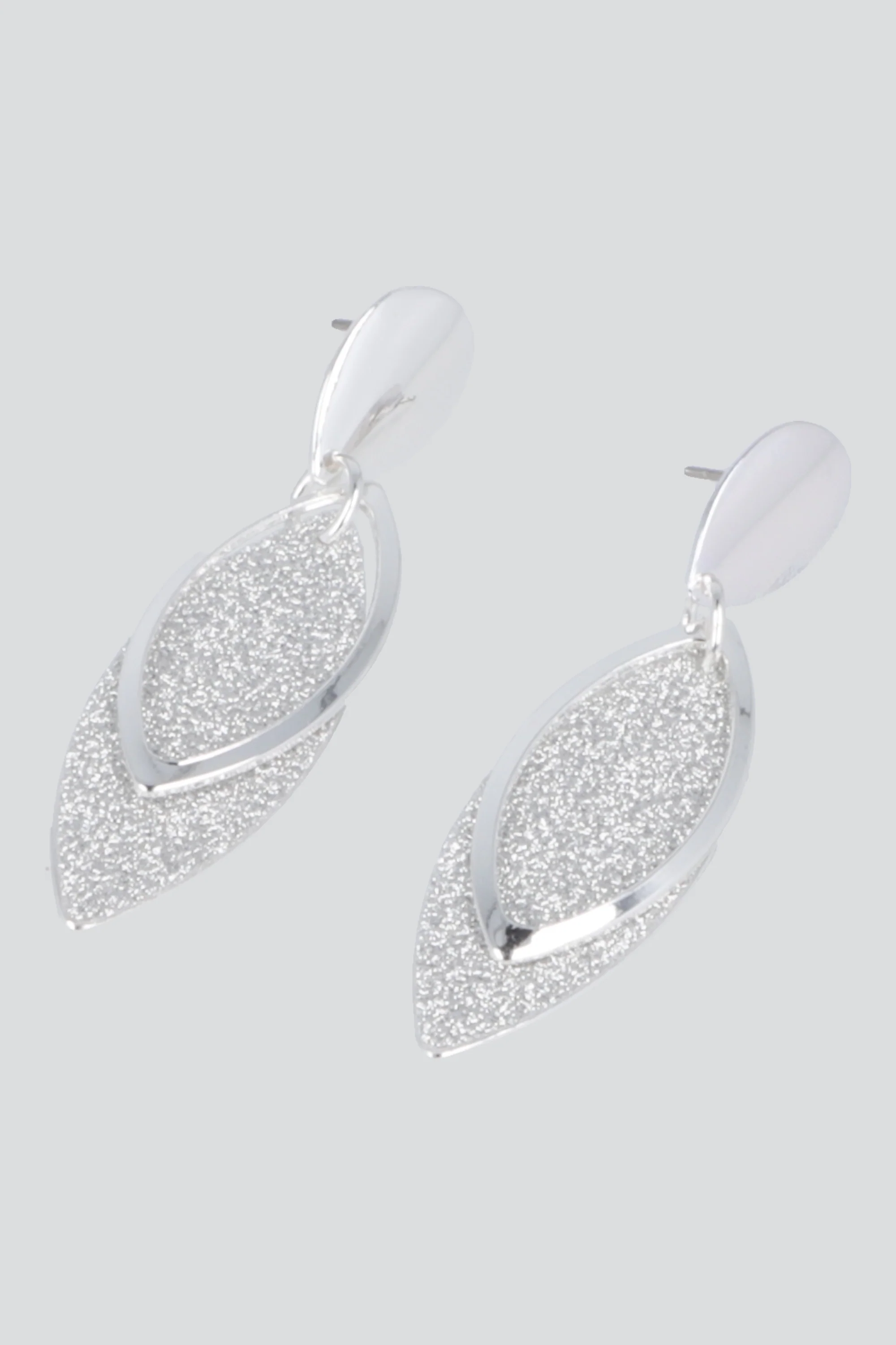 Aretes Forma Hoja Glitter - Image 2