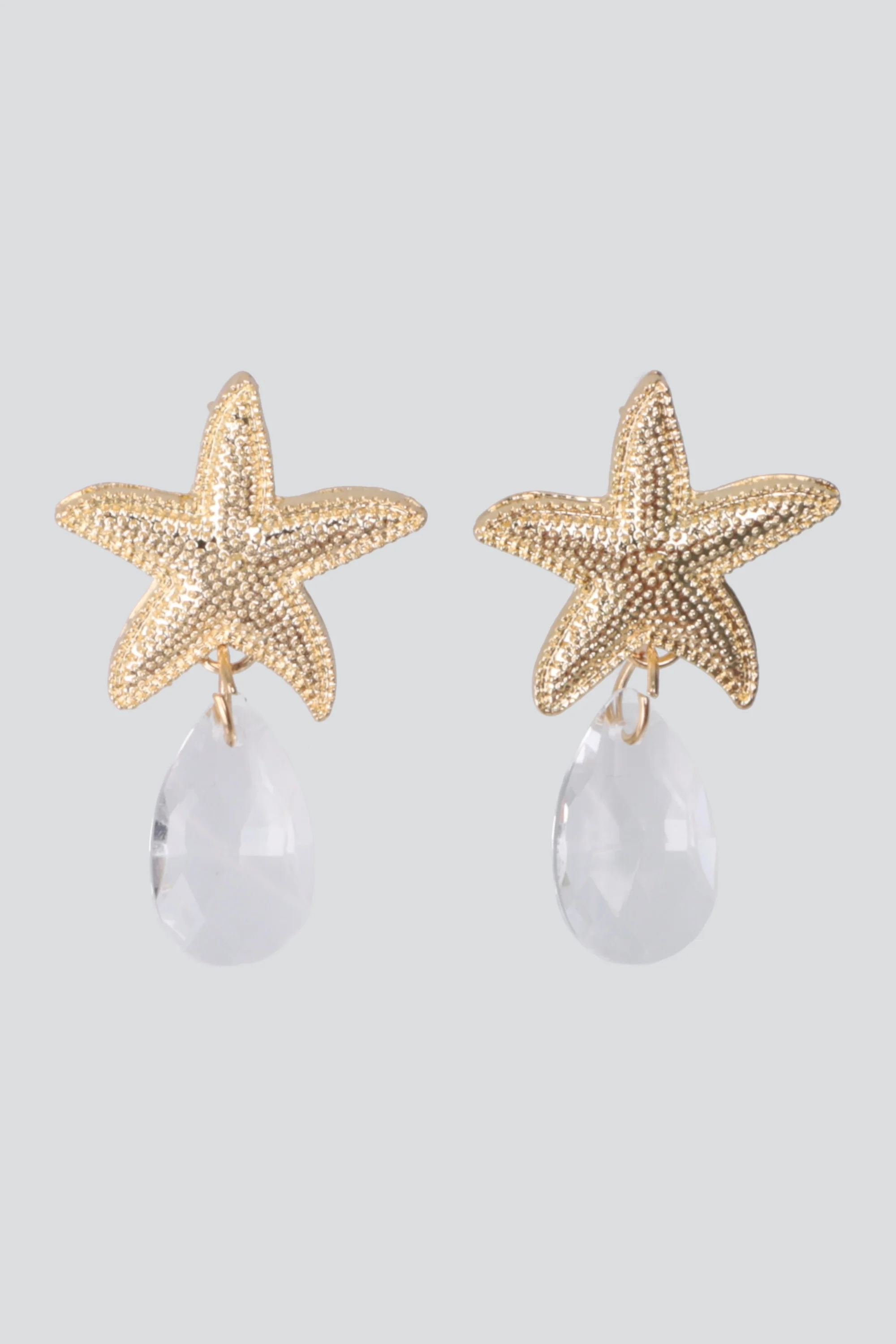 ARETES MAXI ESTRELLA DE MAR GOTA CRISTAL