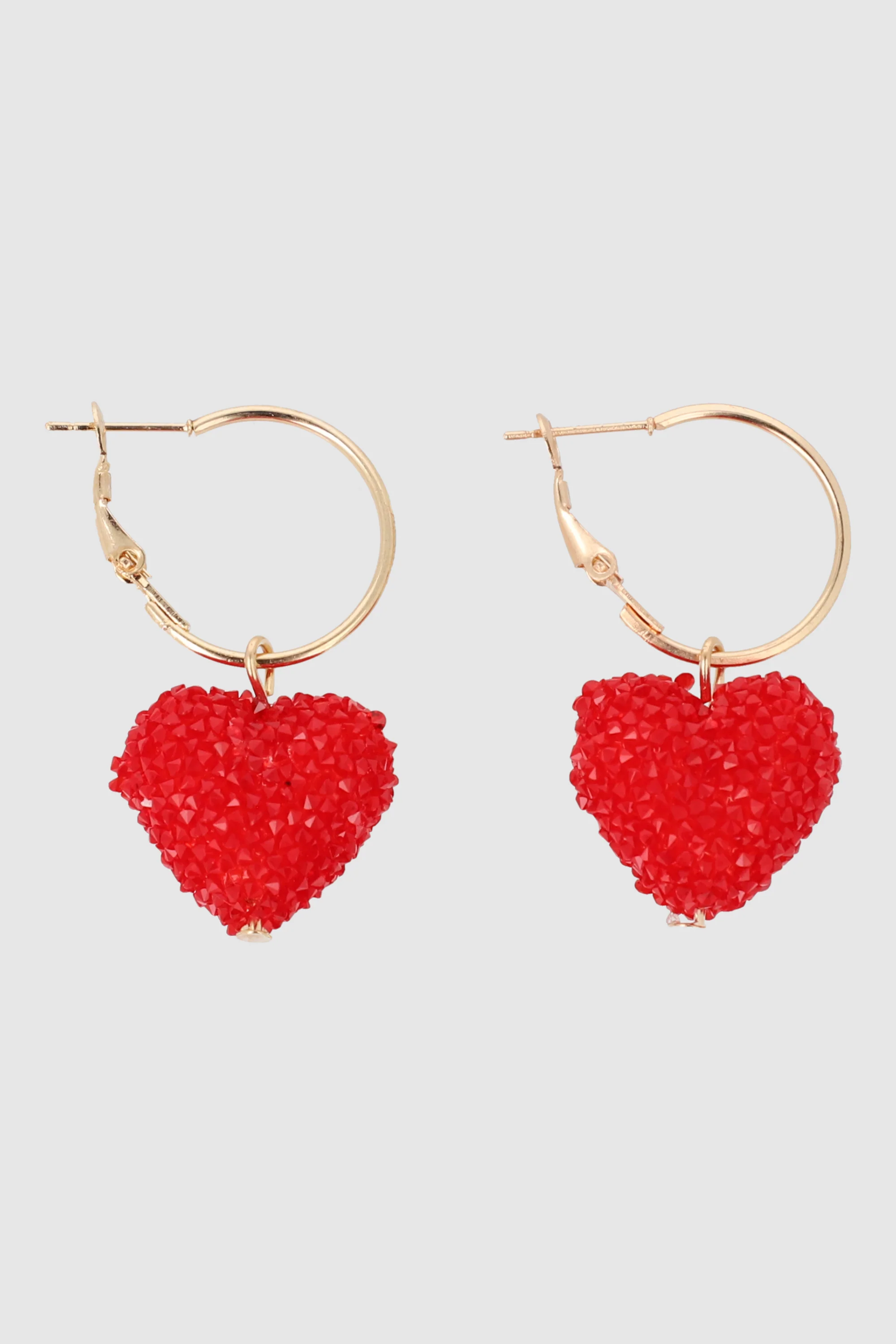Arracadas Corazón Glitter Roca
