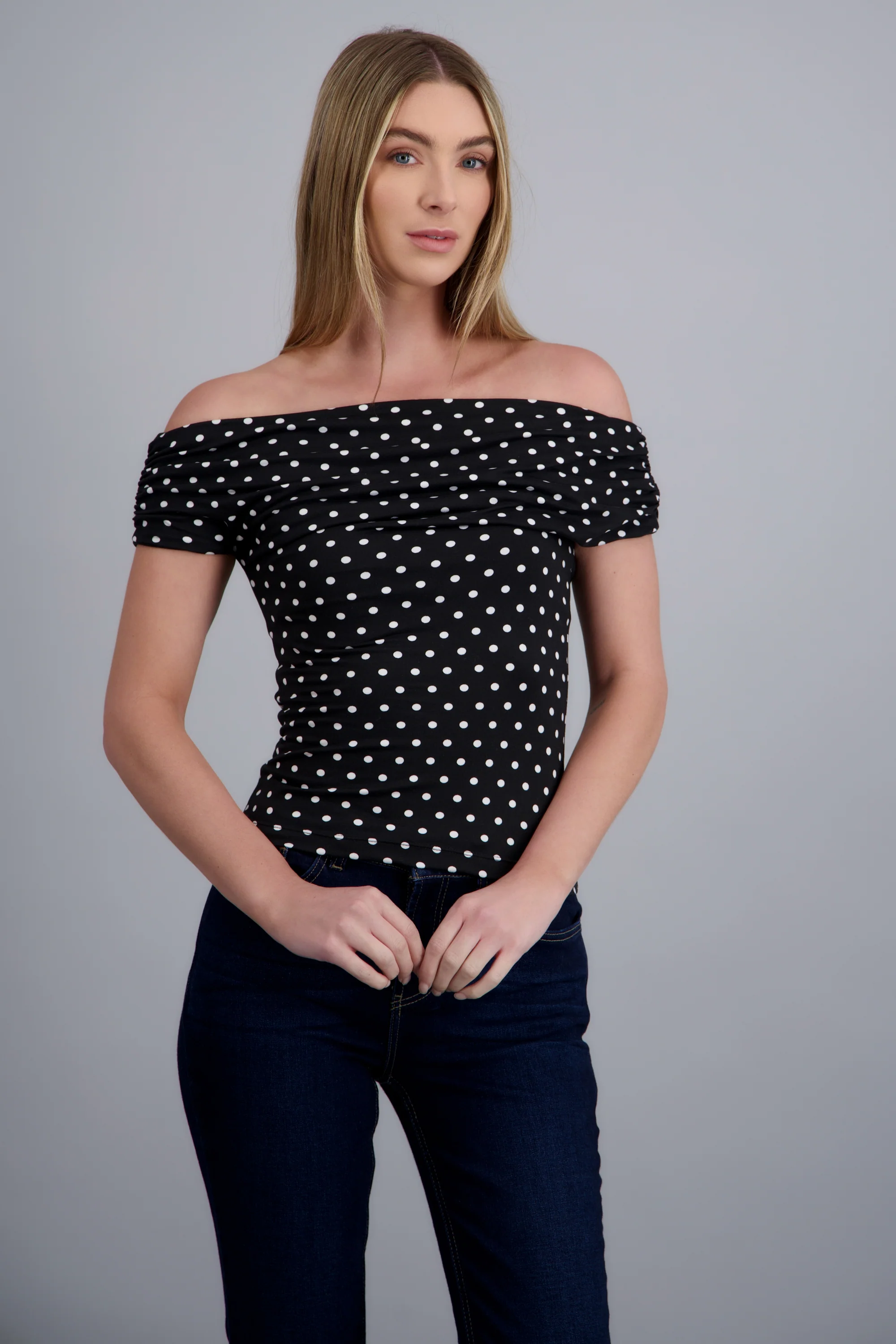 Blusa cuello cascada polka - Image 2