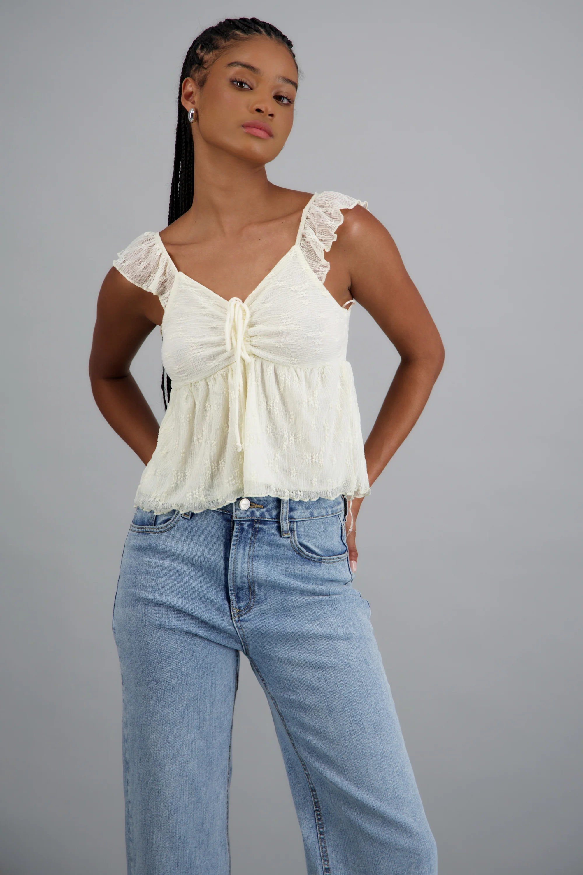 Blusa encaje det amarre