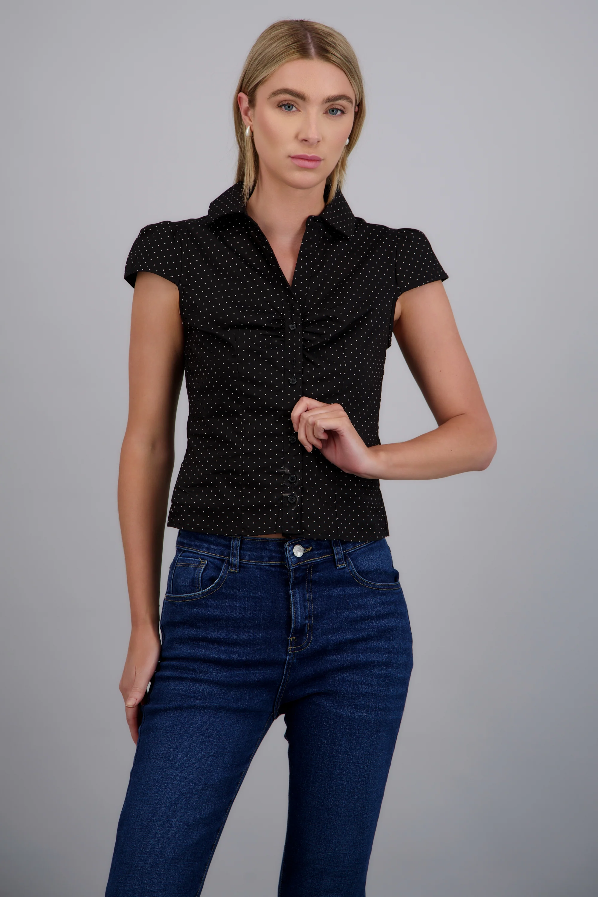 Blusa manga corta polka dots - Image 3