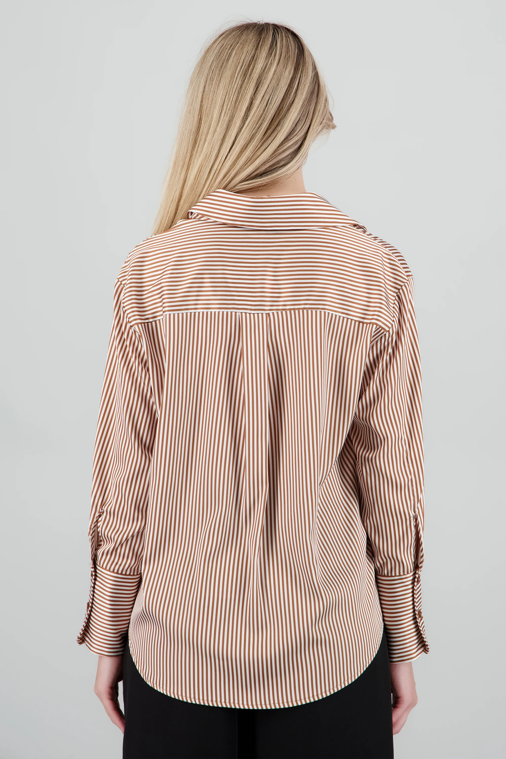 Blusa satin rayas manga larga Hypsters - Image 4
