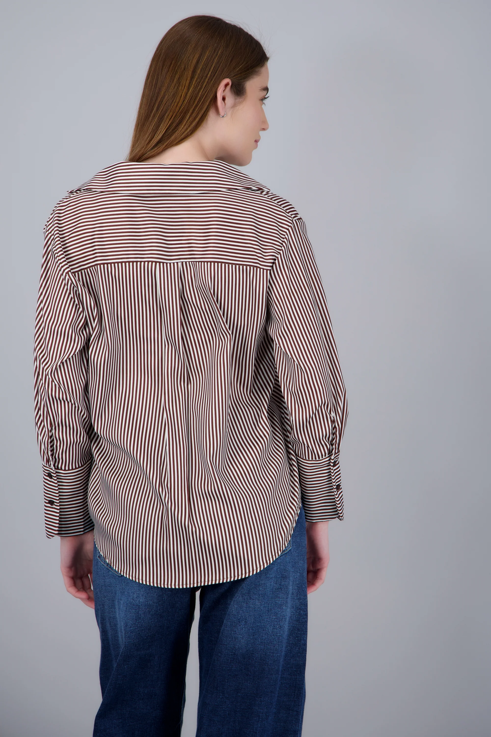 Blusa satin rayas manga larga Hypsters - Image 9