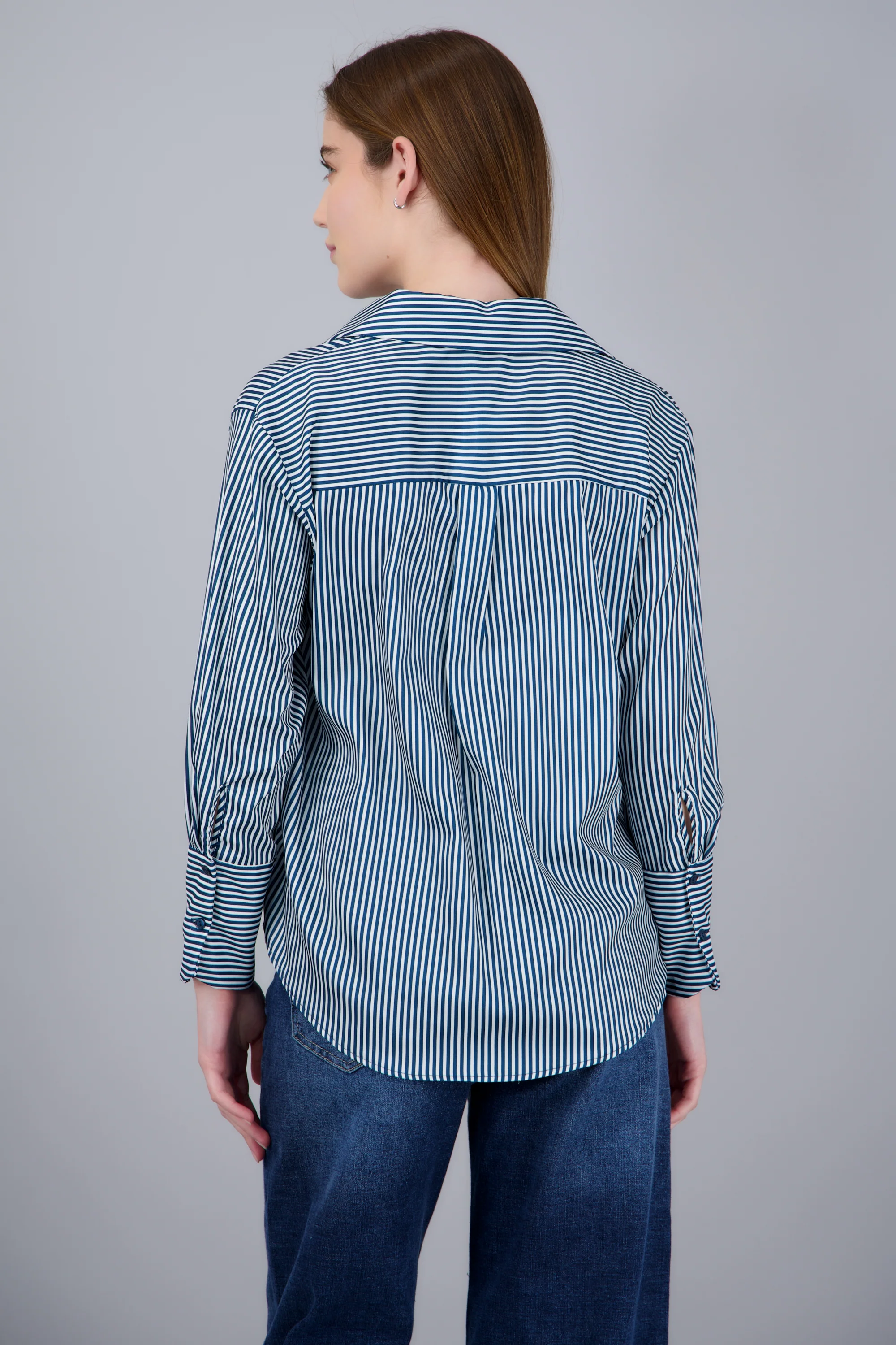 Blusa satin rayas manga larga Hypsters - Image 9