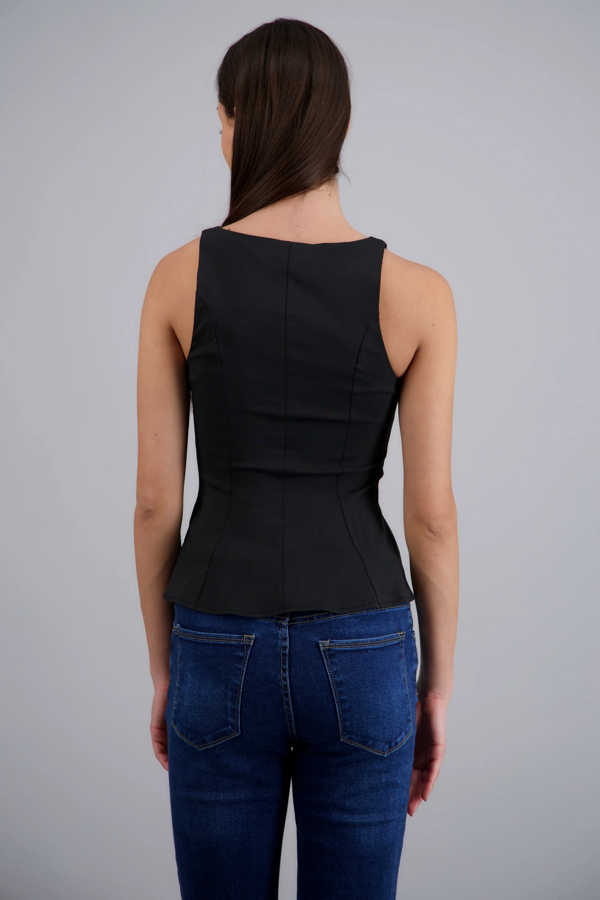 Blusa sin mangas peplum - Image 4
