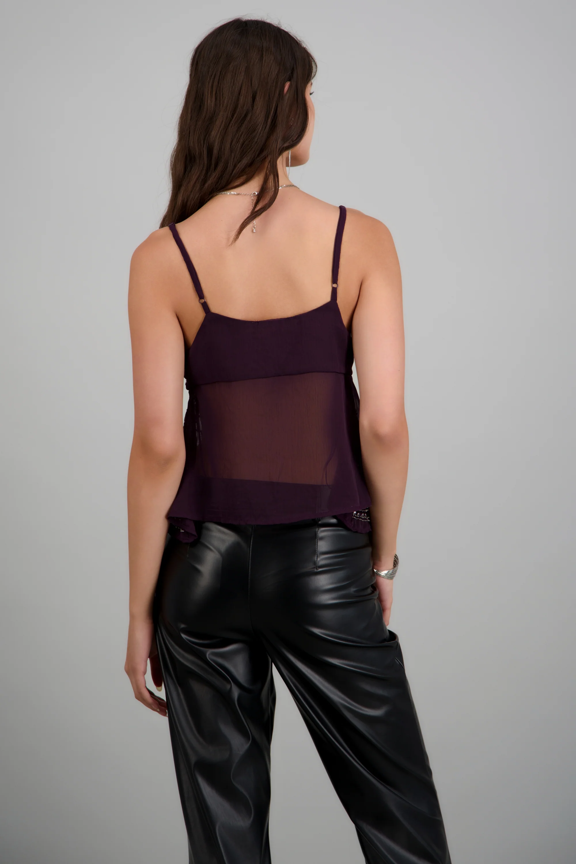 Blusa tirantes estoperoles brillos - Image 4