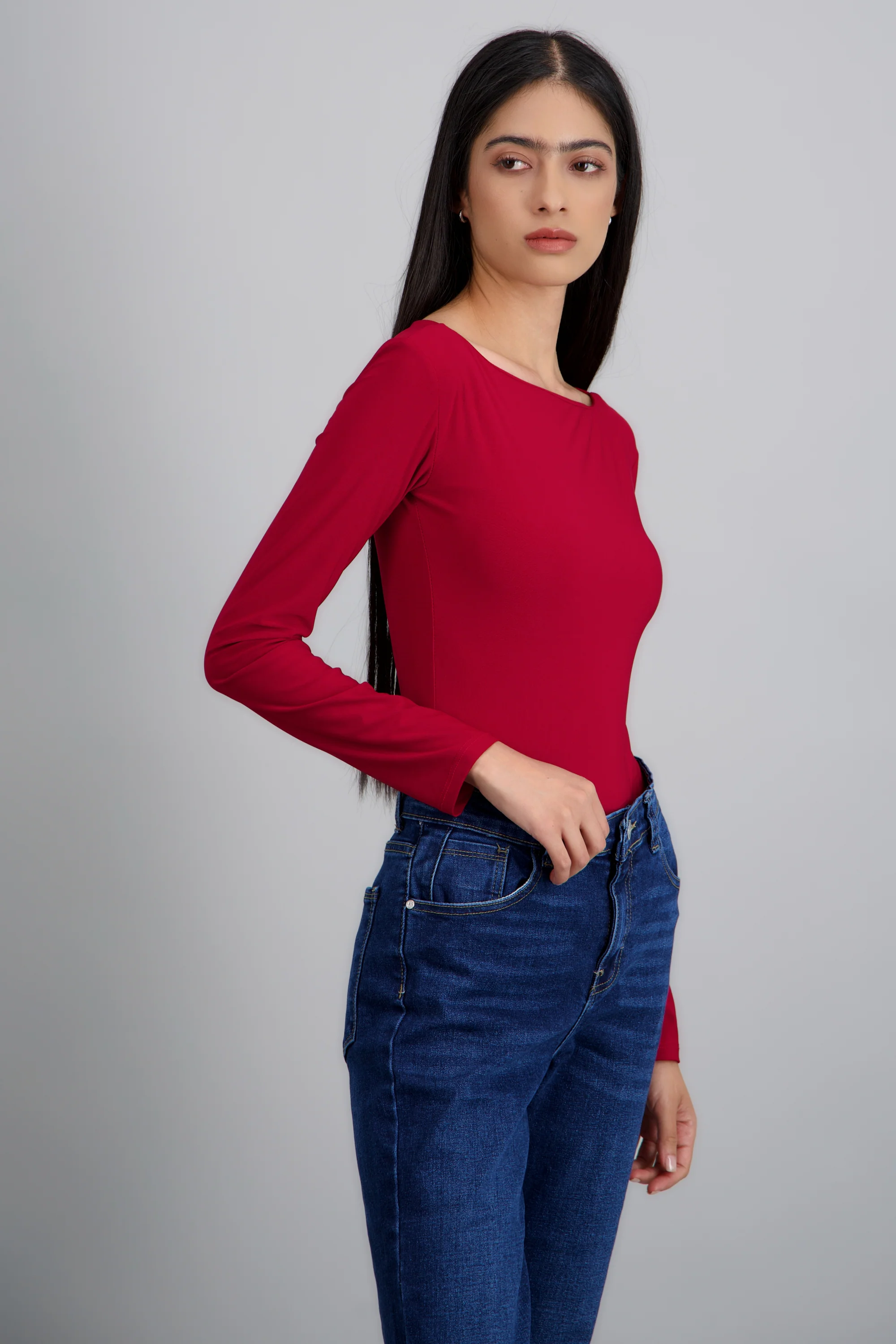 Bodysuit cuello barco manga larga - Image 2