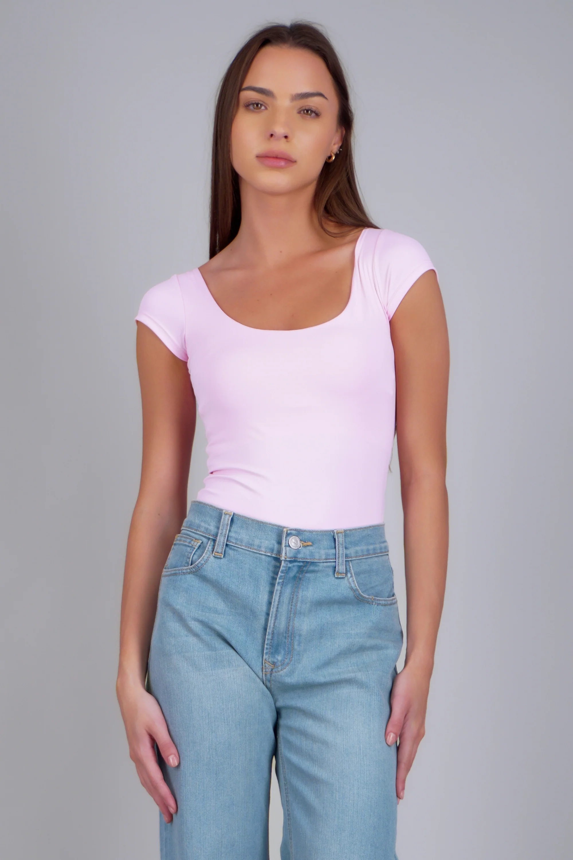 Bodysuit escote redondo manga corta liso - Image 5