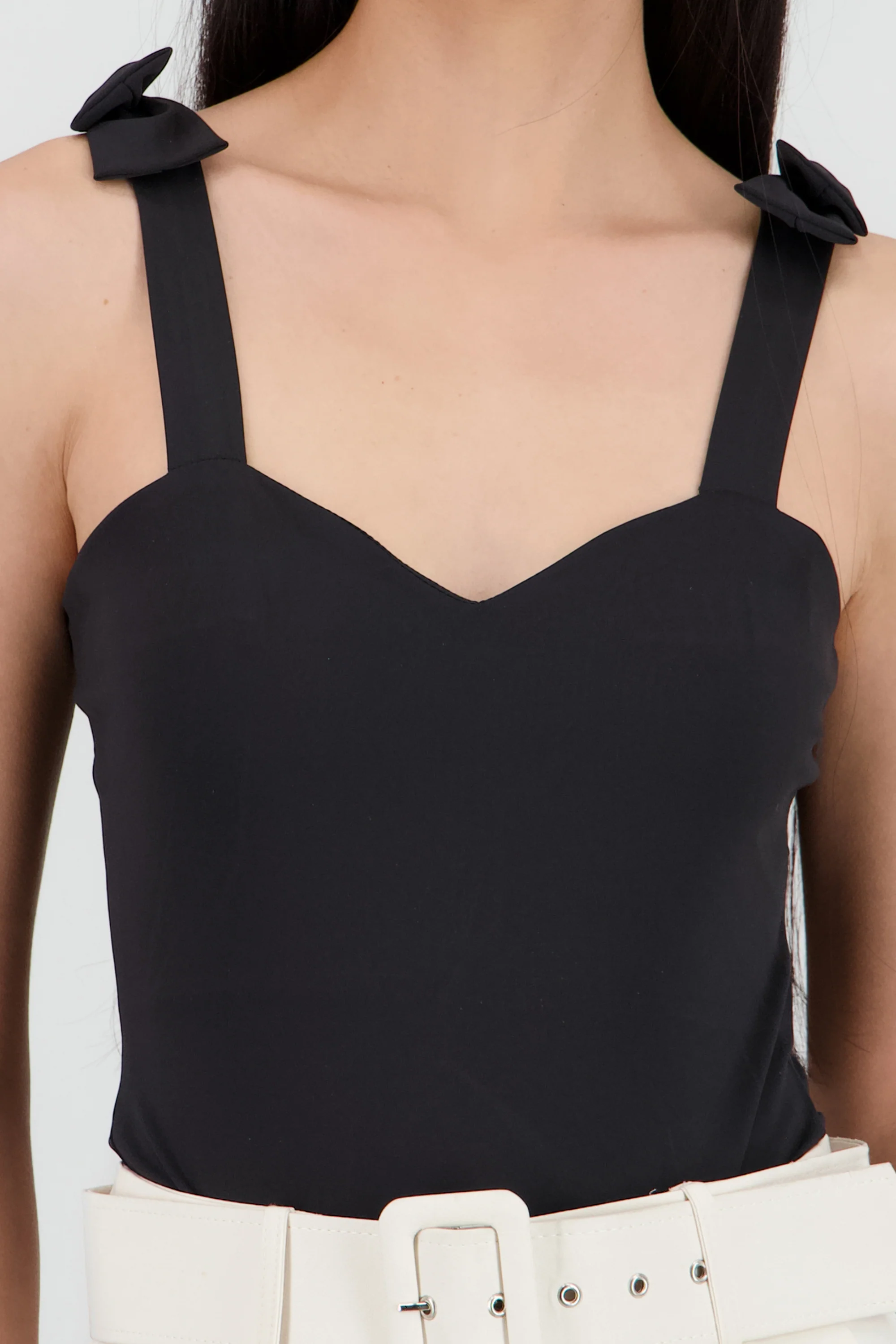 Bodysuit liso con tirante moños - Image 5