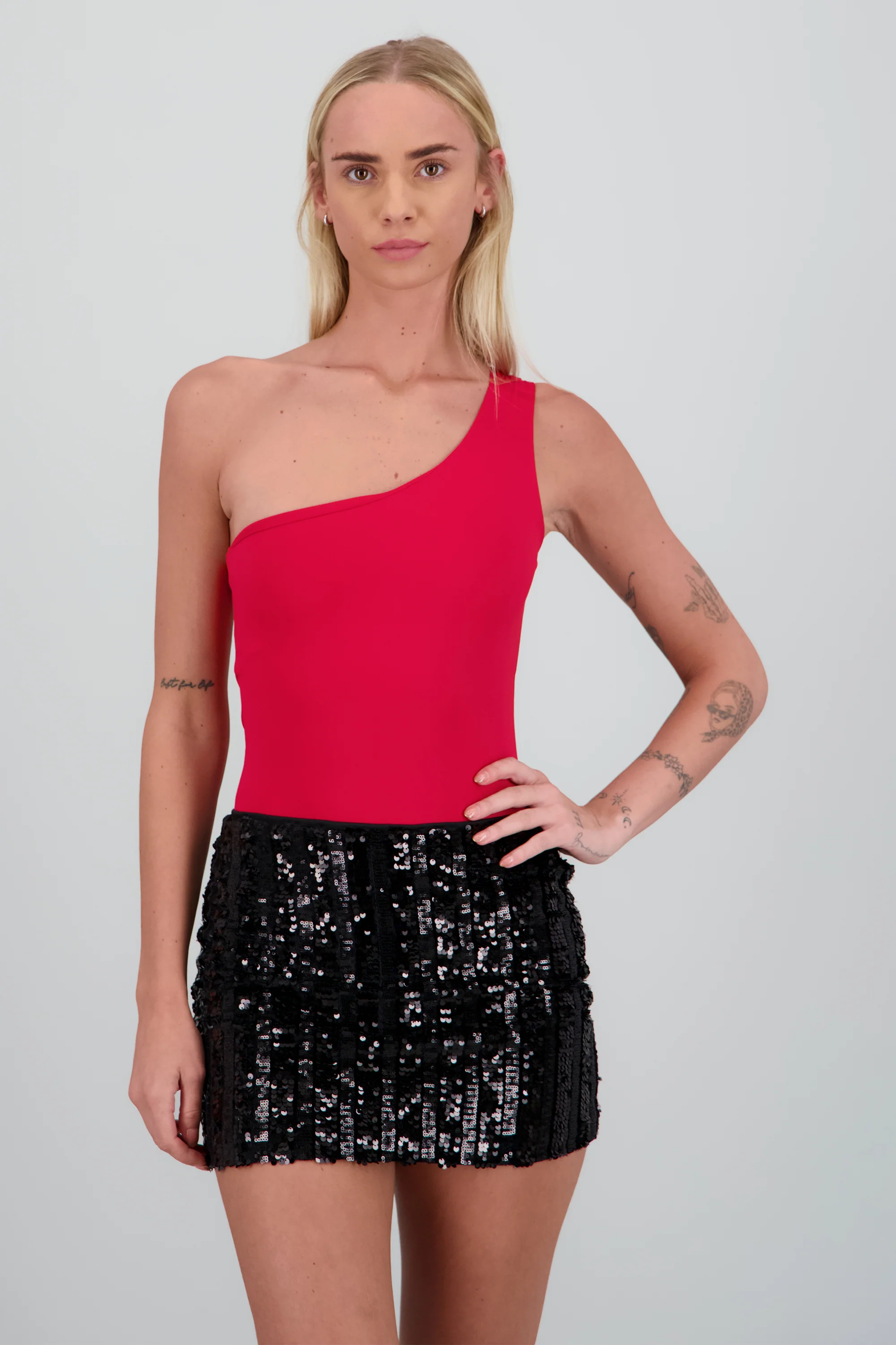 Bodysuit liso de un hombro