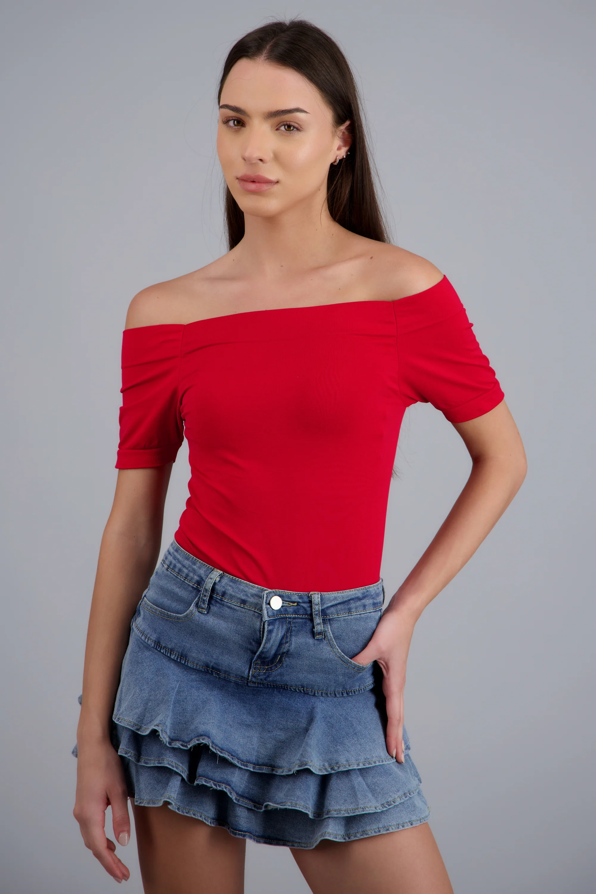 BODYSUIT OFF SHOULDER M/C