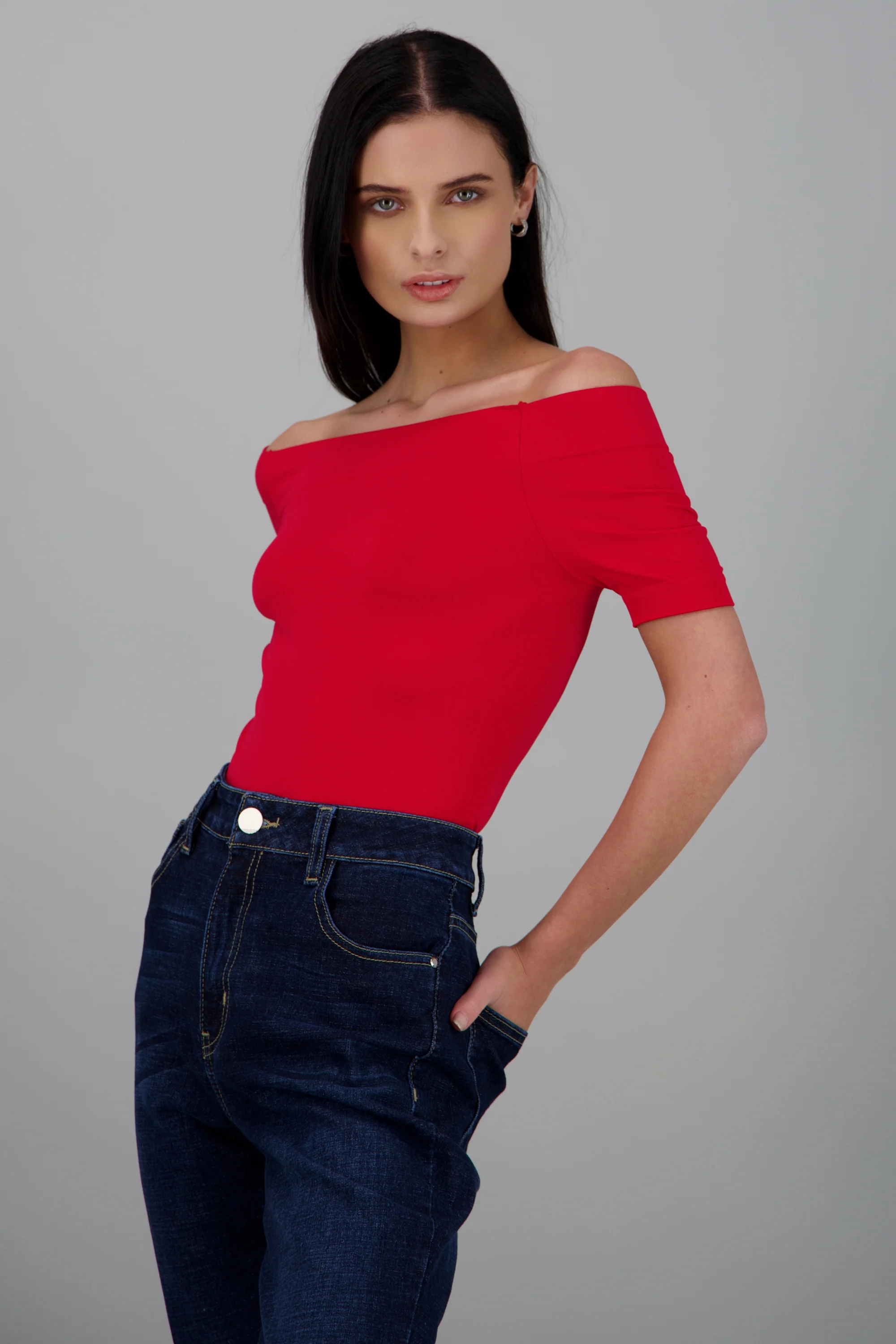 Bodysuit Liso Hombros Descubiertos