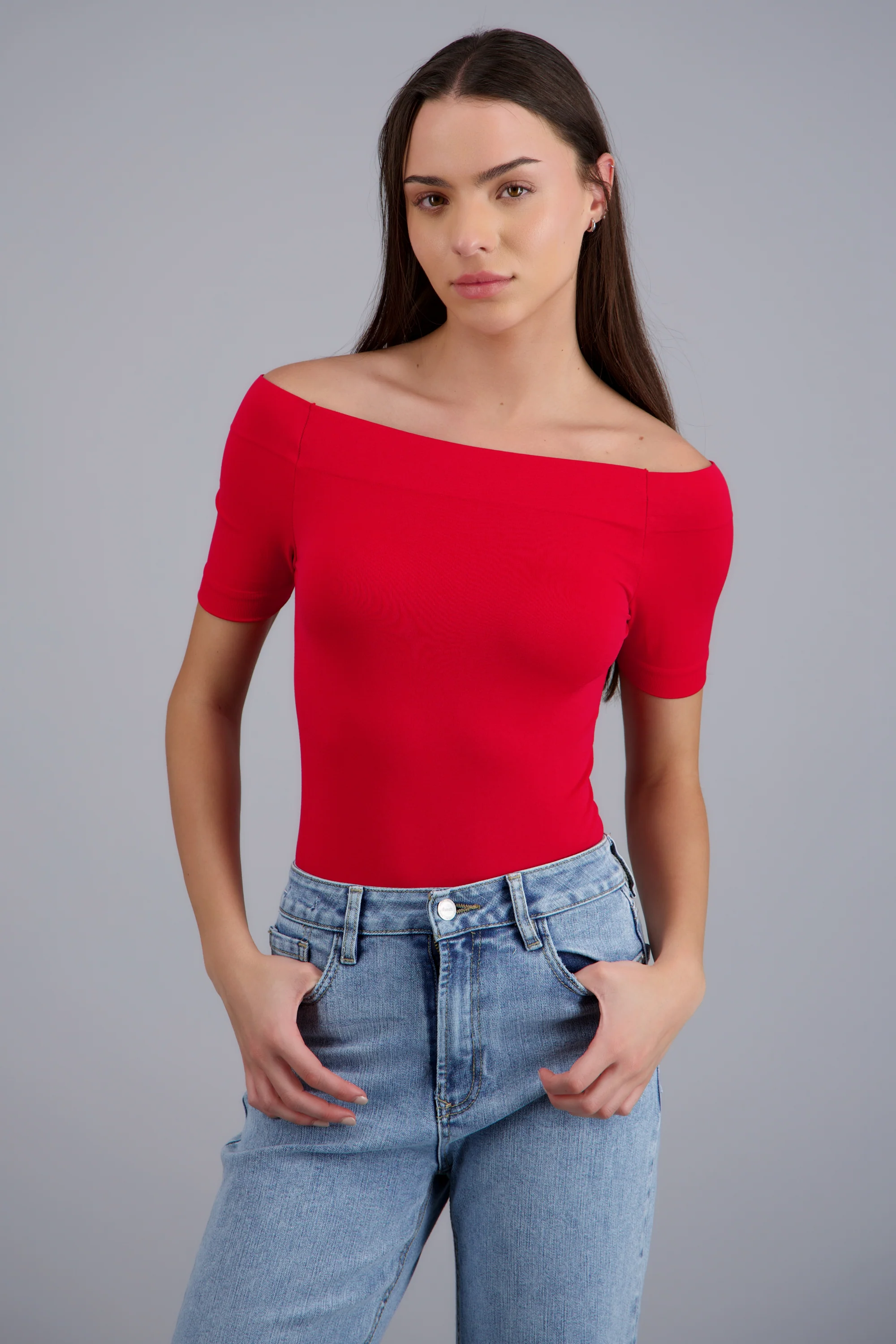 Bodysuit Liso Hombros Descubiertos