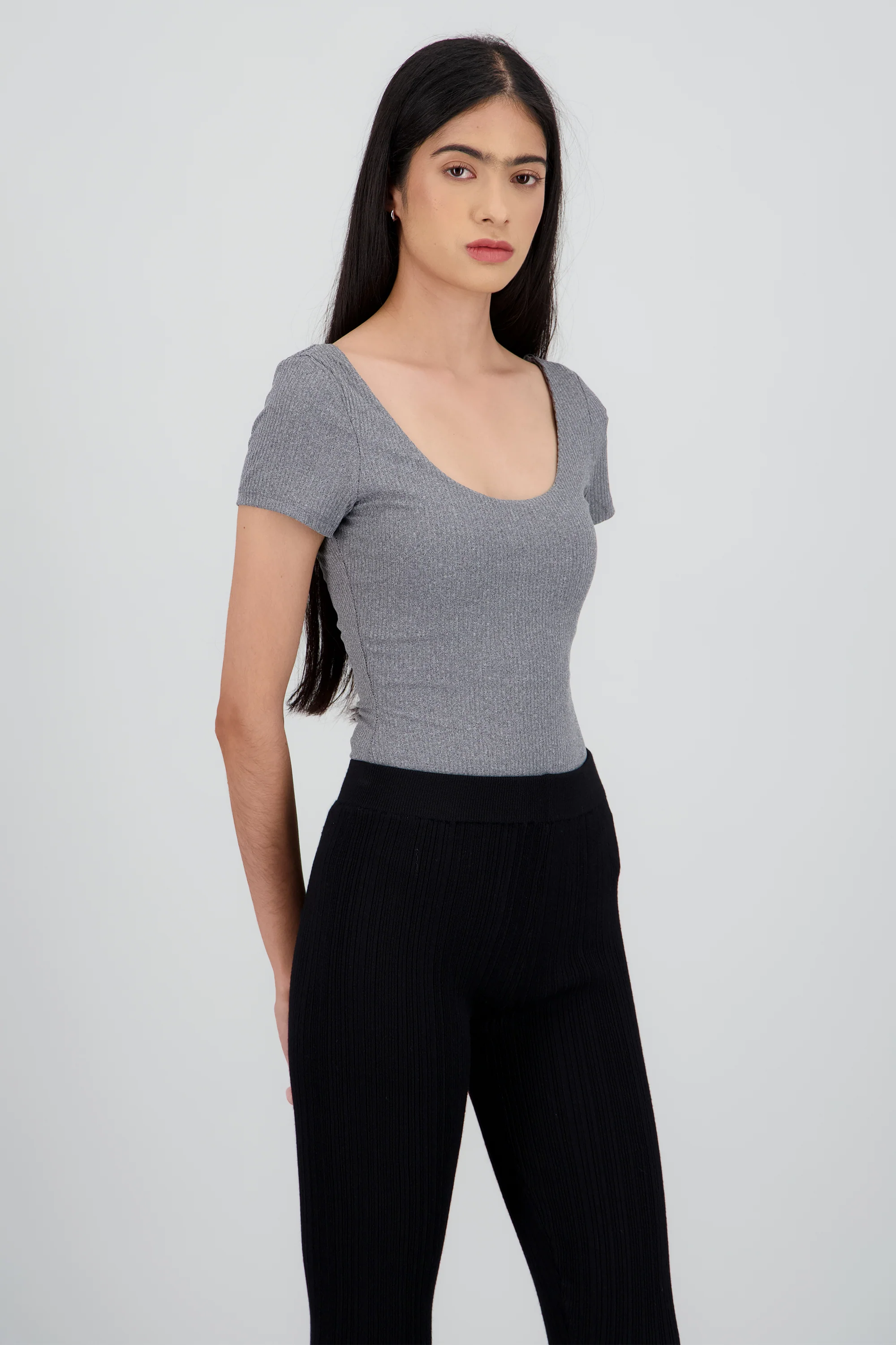 Bodysuit manga corta rib - Image 2