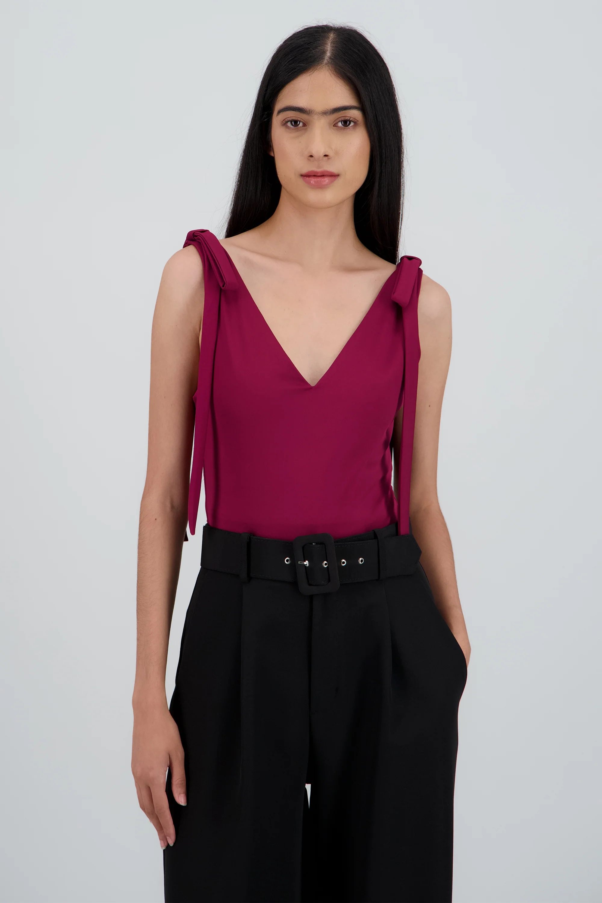 Bodysuit moños escote V - Image 2