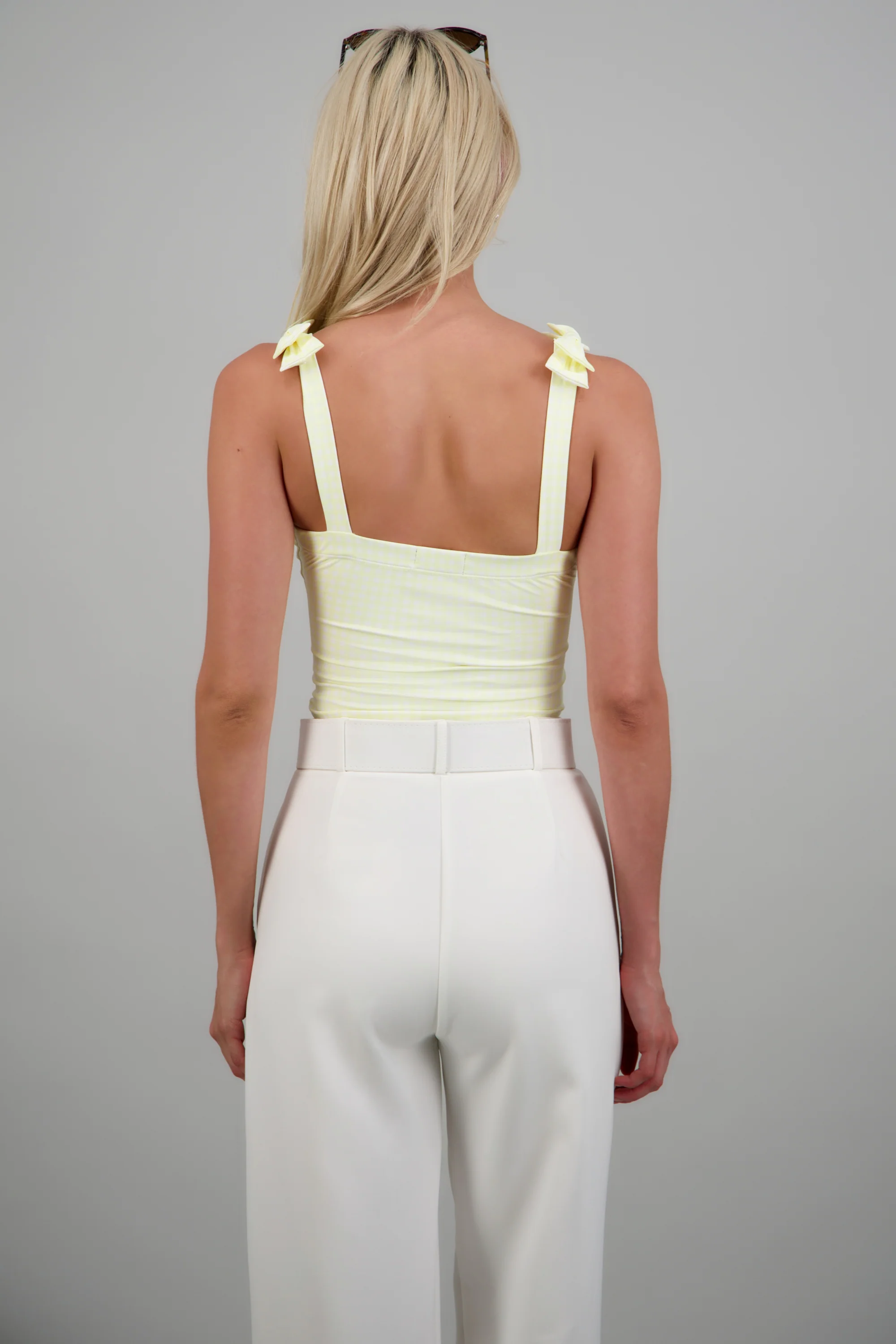Bodysuit moños estampado gingham - Image 3