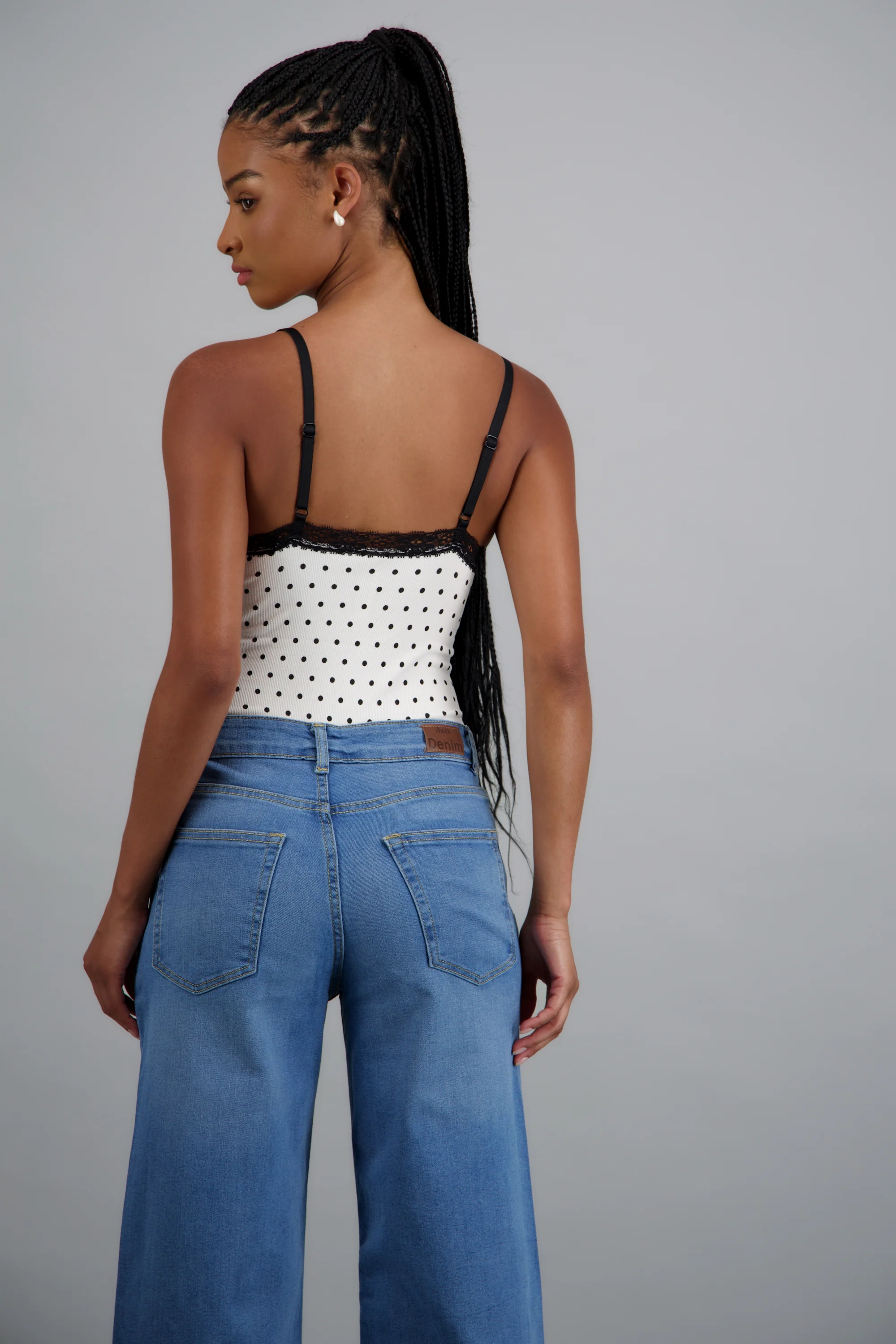 Bodysuit polka dor detalle encaje - Image 4