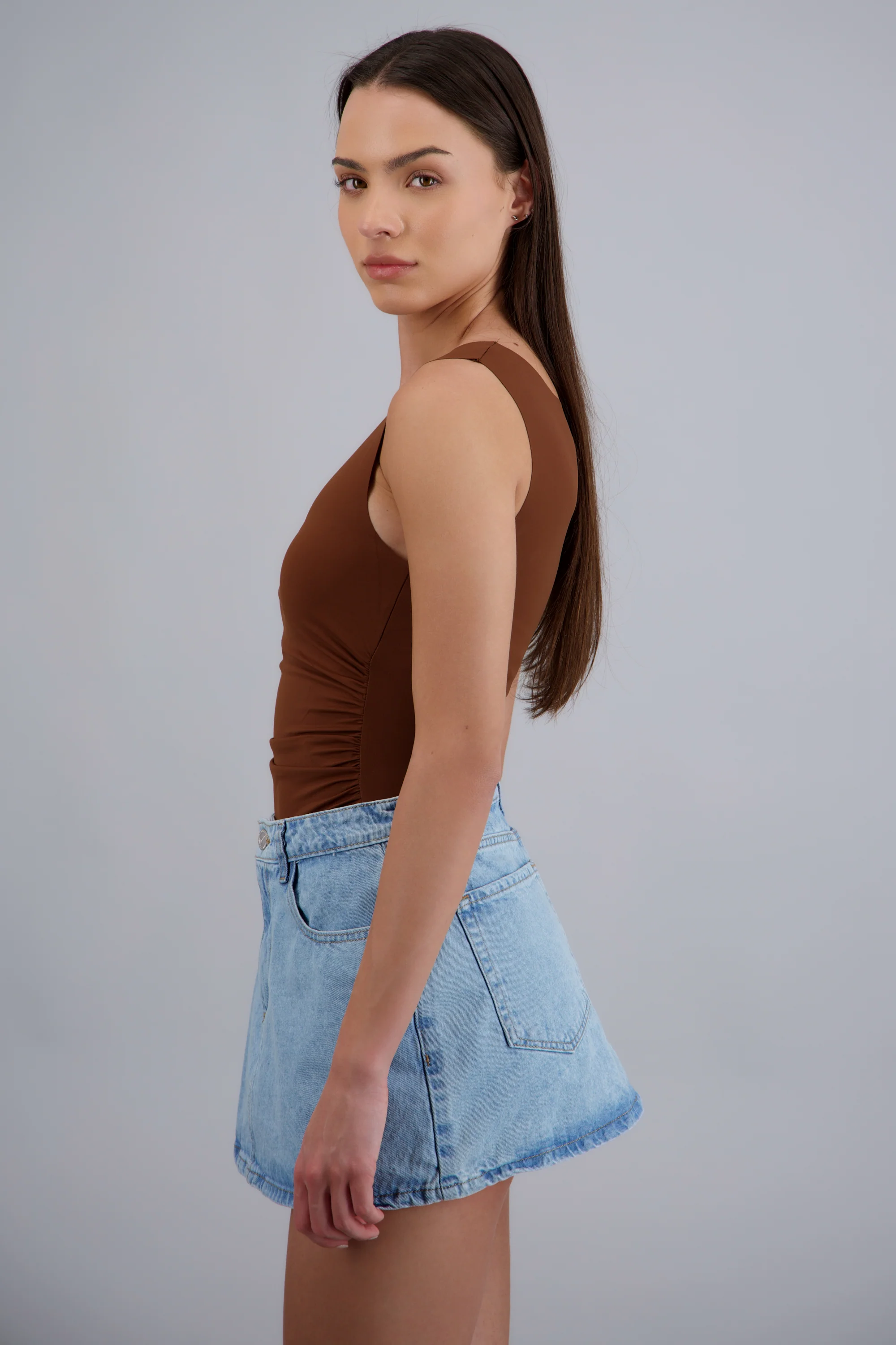 Bodysuit sin mangas drapeado - Image 2