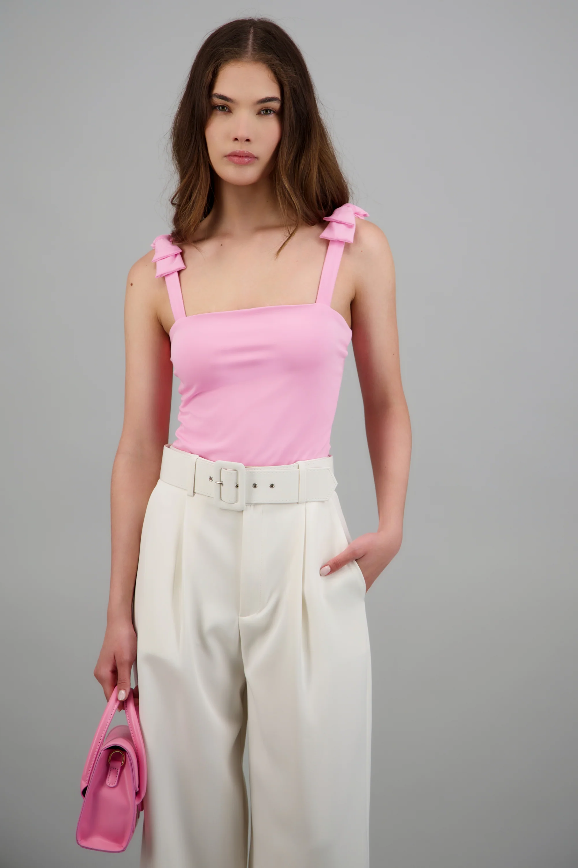 bodysuit tirantes moños escote cuadrado