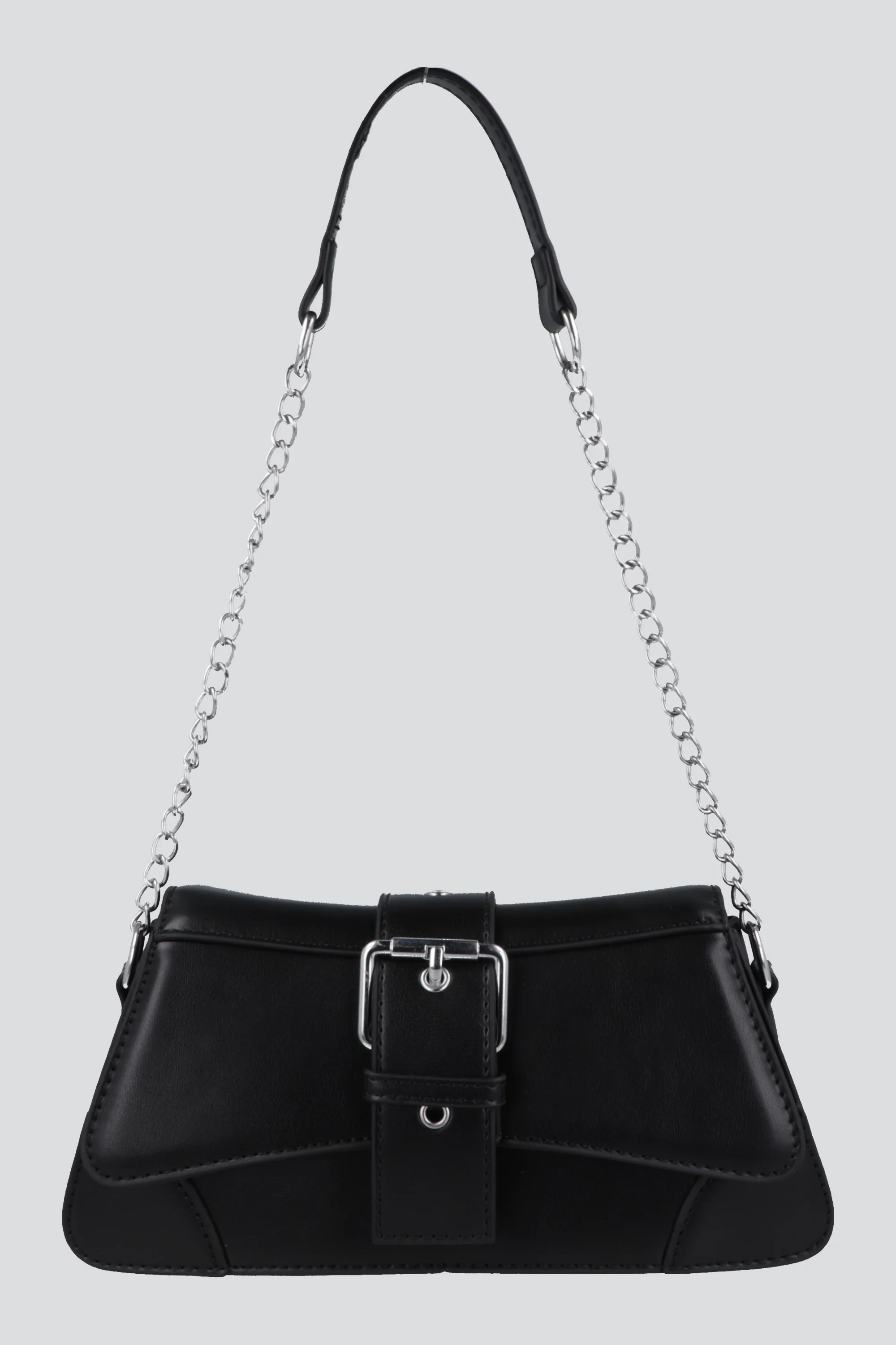 Bolsa crossbody baguette hebilla