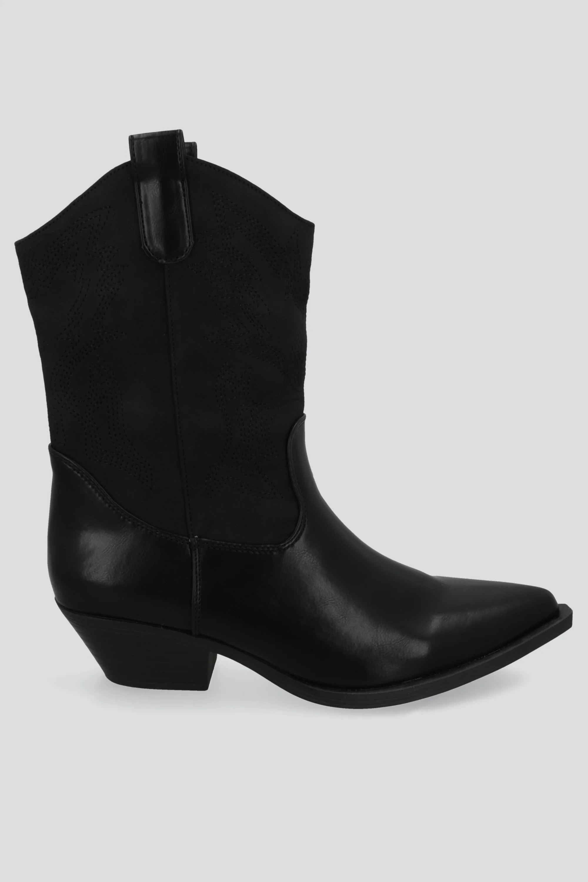 Botin vaquero bordado contraste