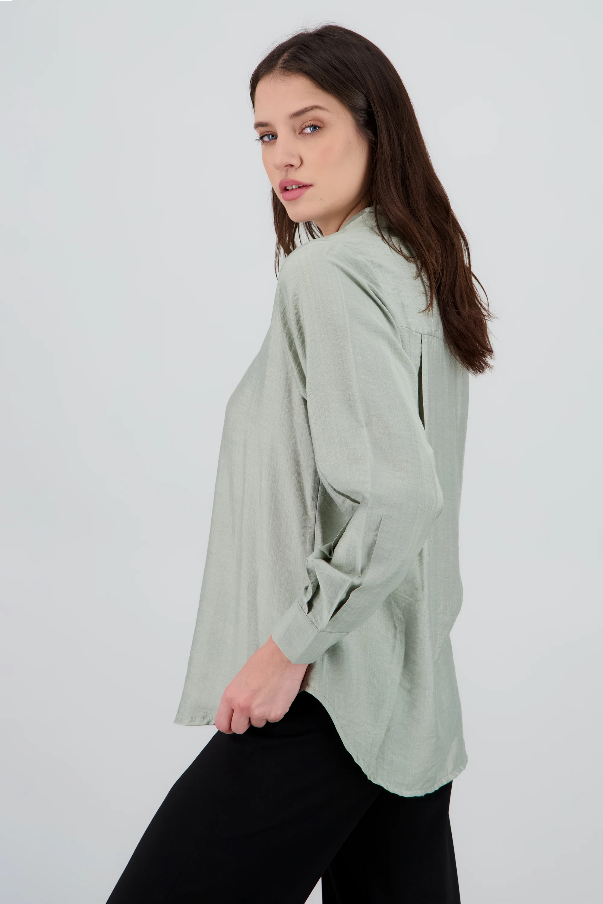 Camisa amplia lisa - Image 3