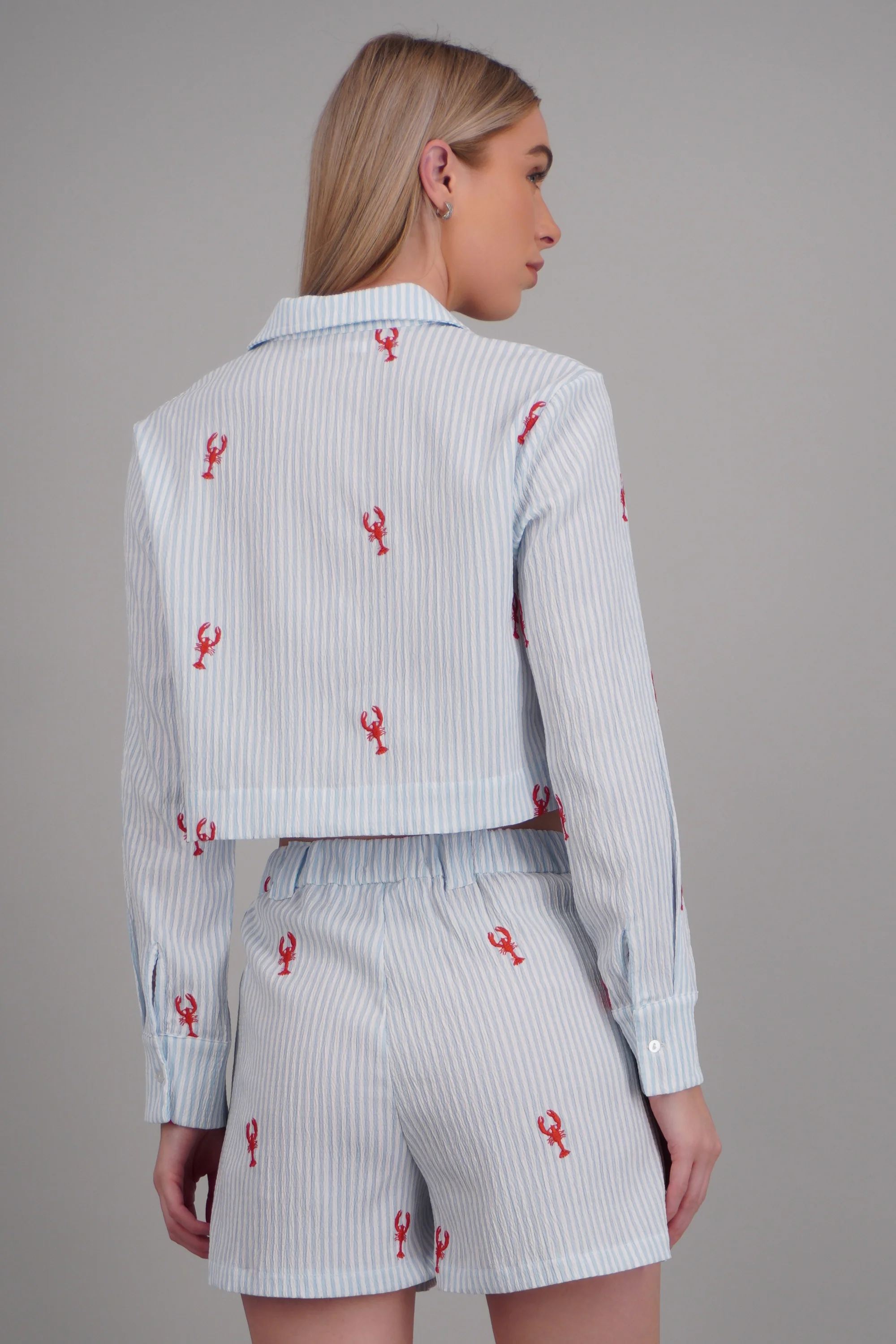 Camisa crop detalle manga - Image 4