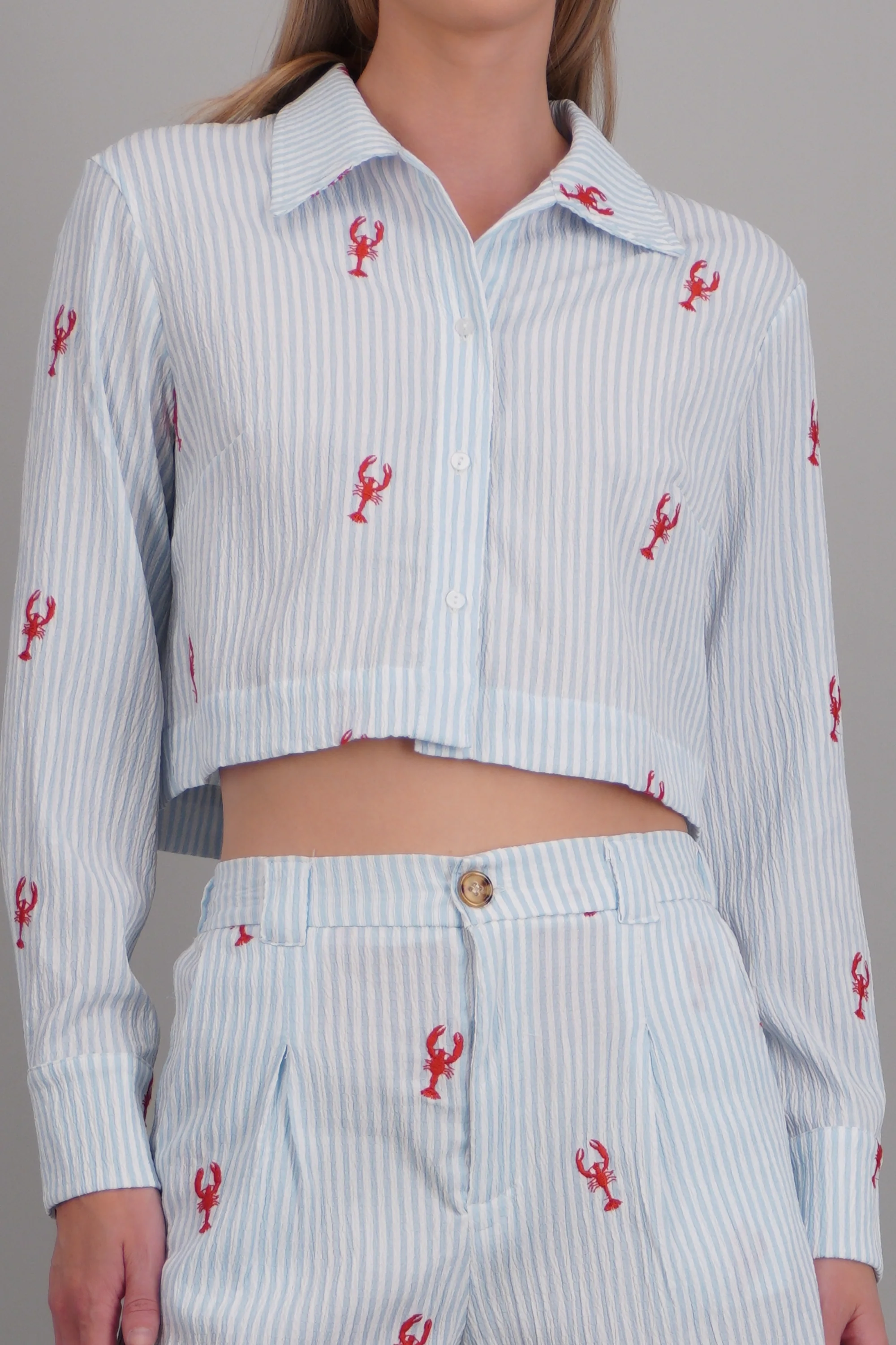 Camisa crop detalle manga - Image 5