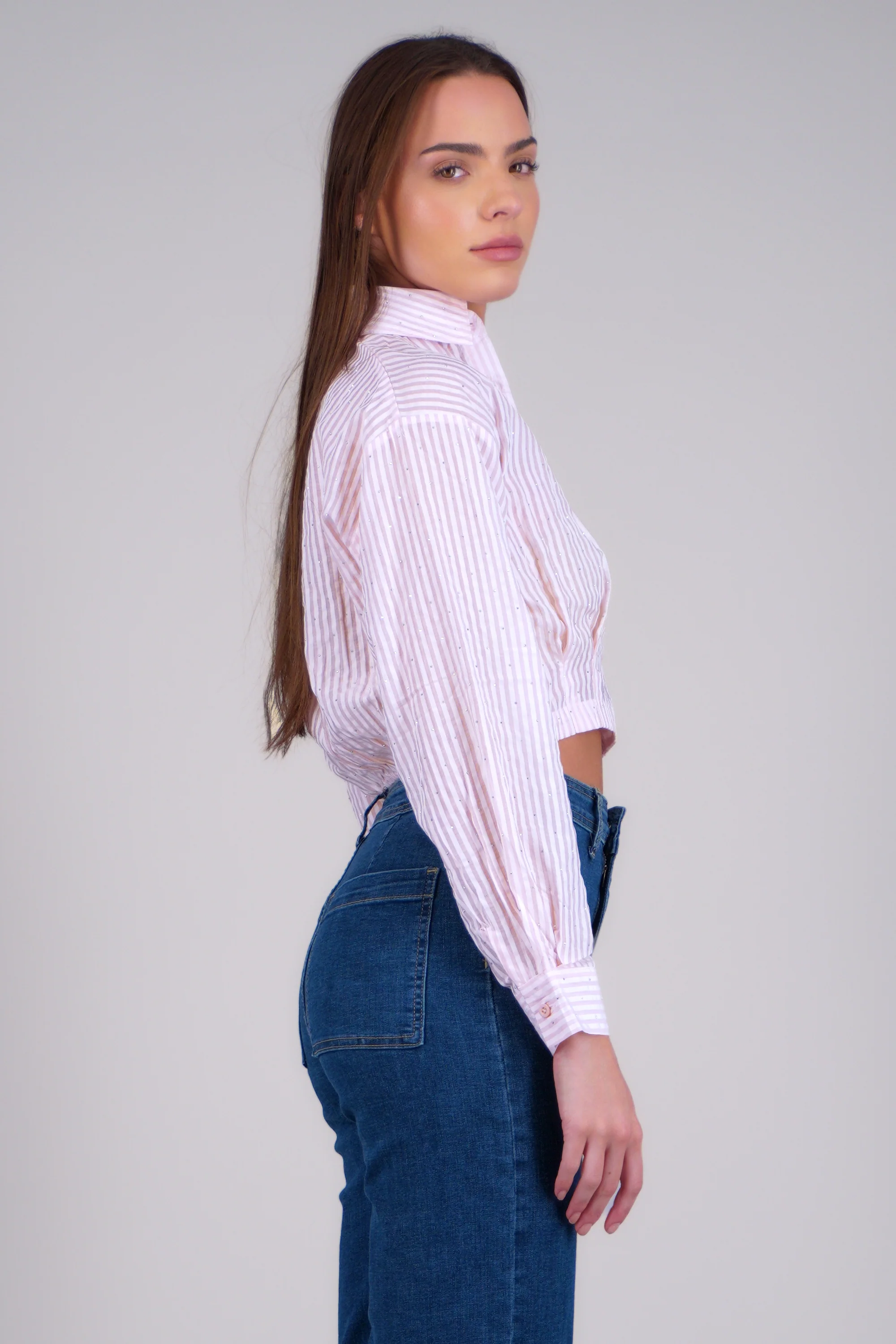 Camisa de rayas detalle brillos - Image 3