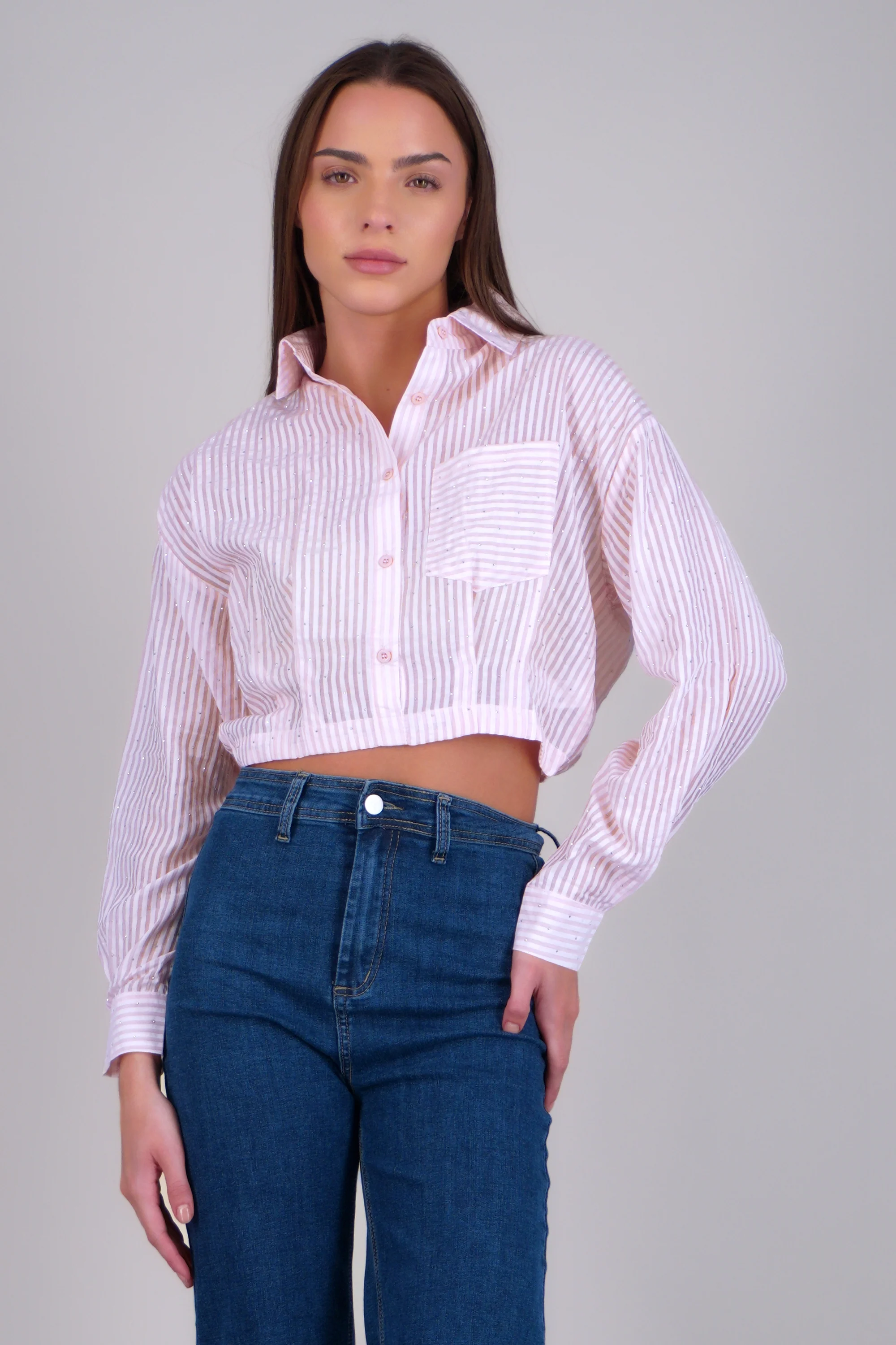 Camisa de rayas detalle brillos - Image 5