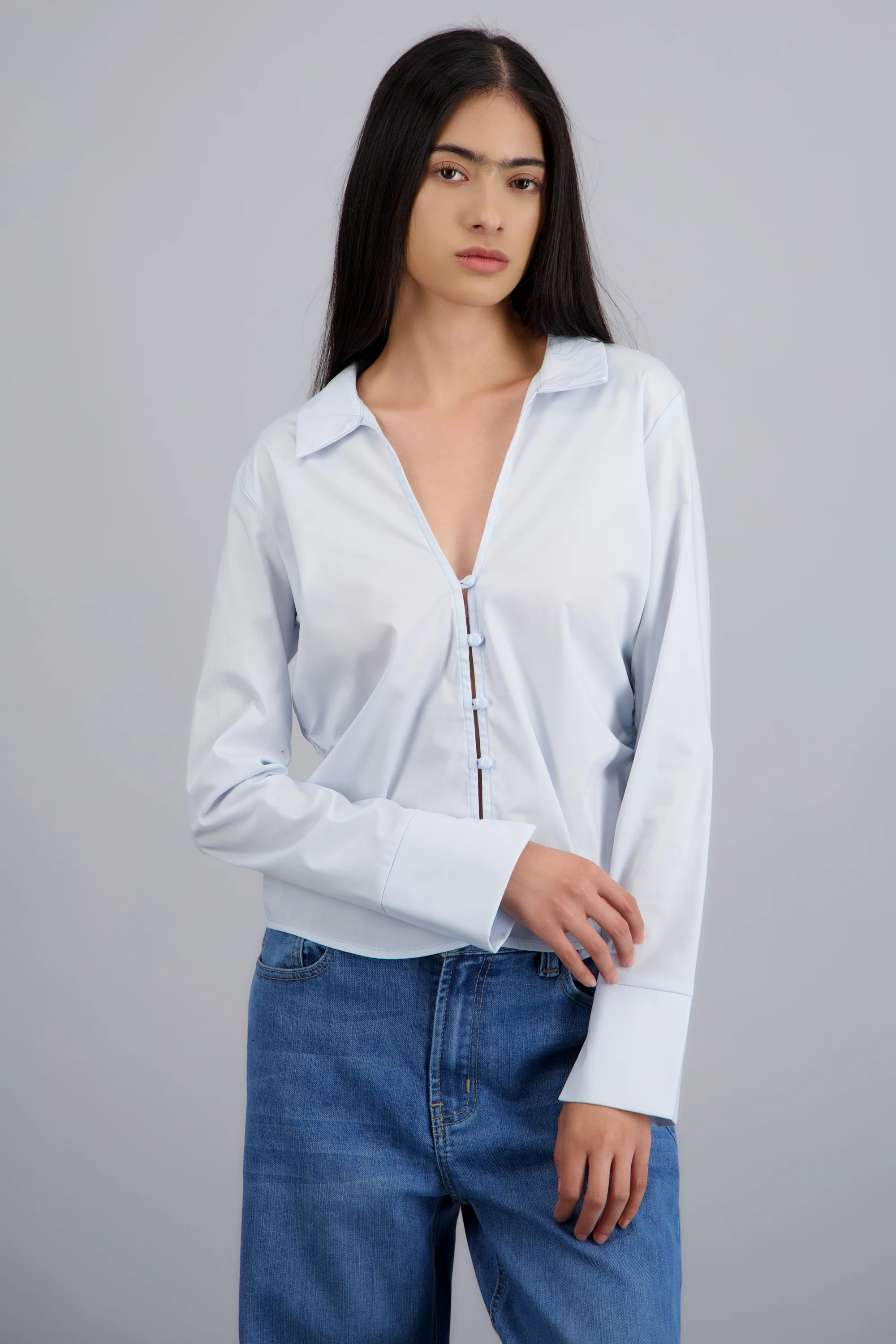 Camisa drapeada costados - Image 3