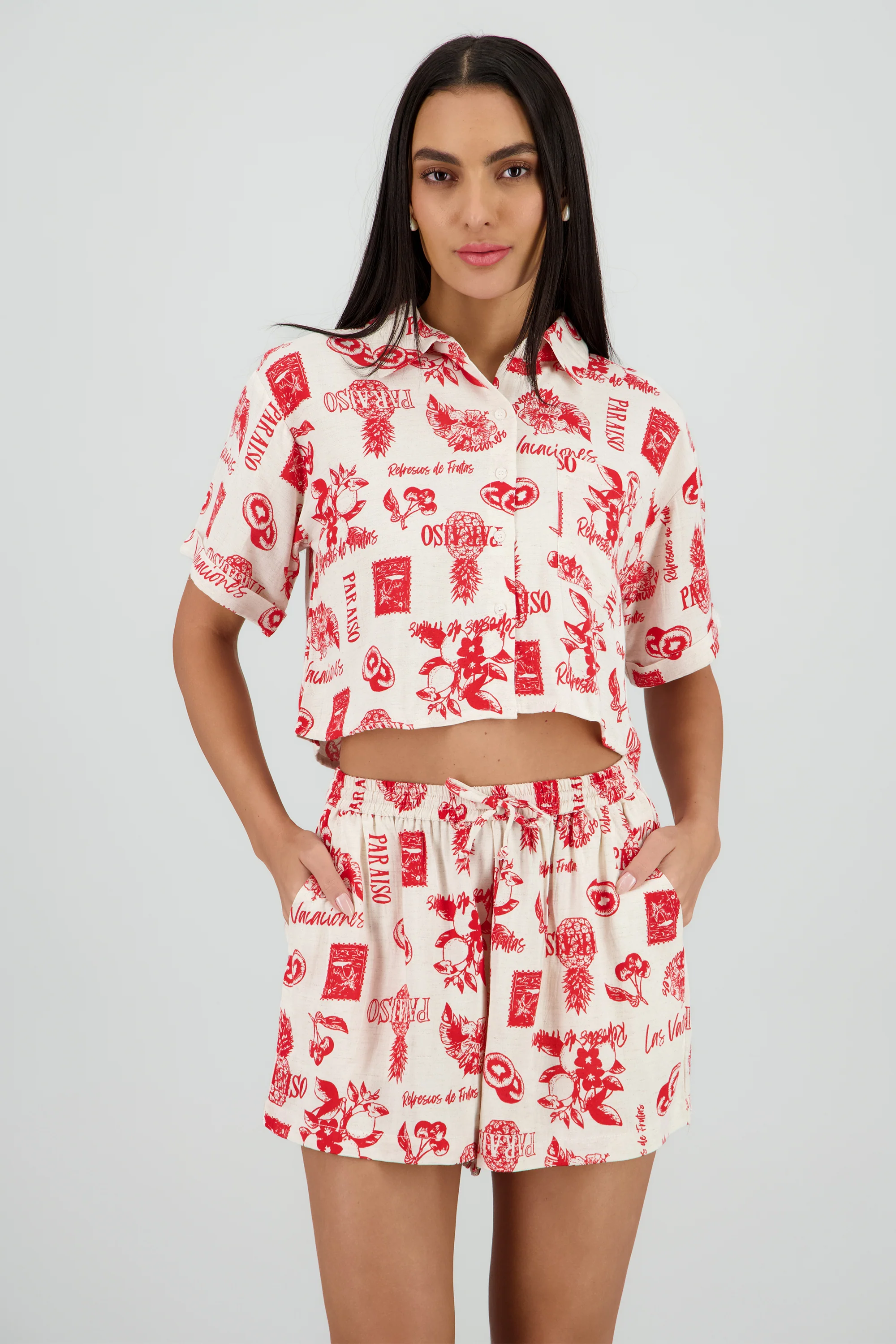 Camisa estampado frutas