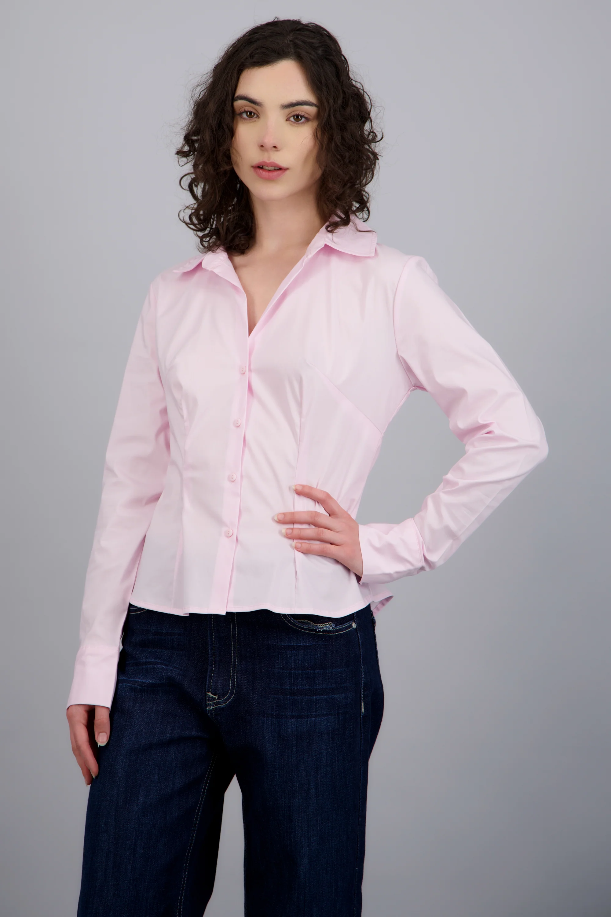 Camisa manga larga detalle cortes - Image 3