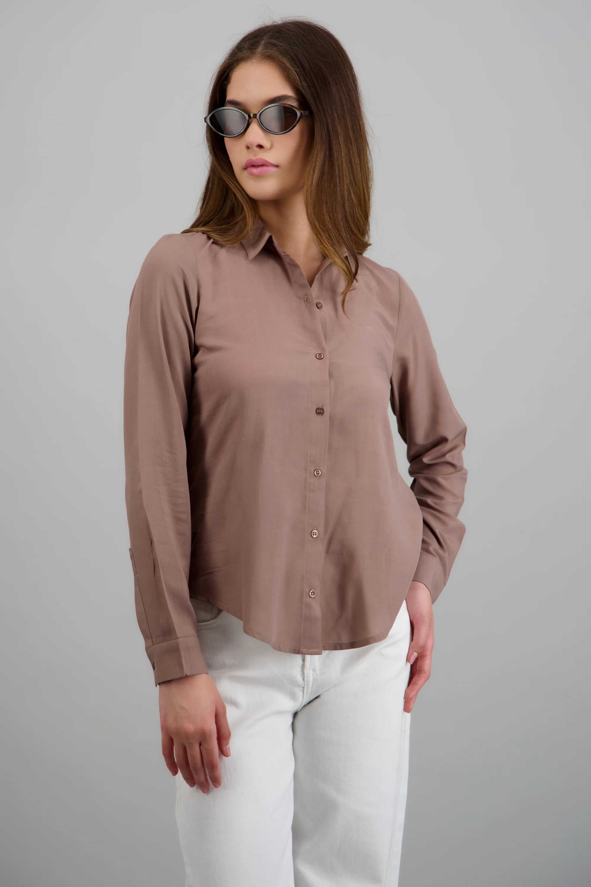 Camisa manga larga lisa