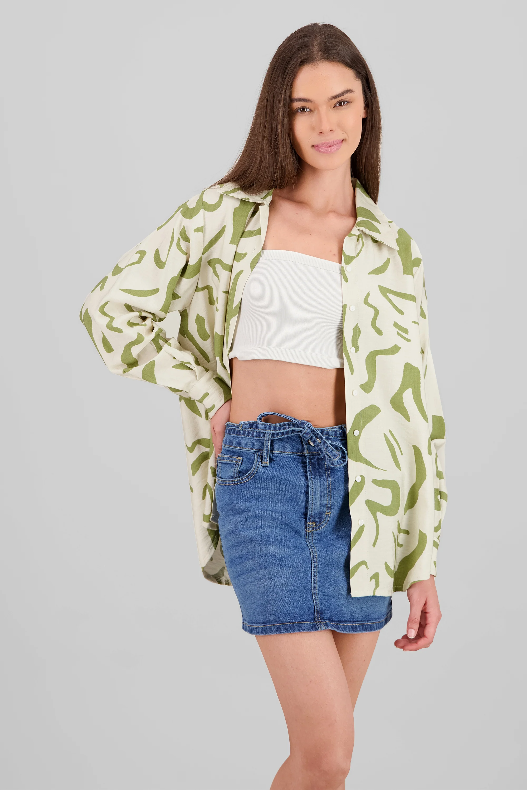 Camisa oversized detalle estampado - Image 2