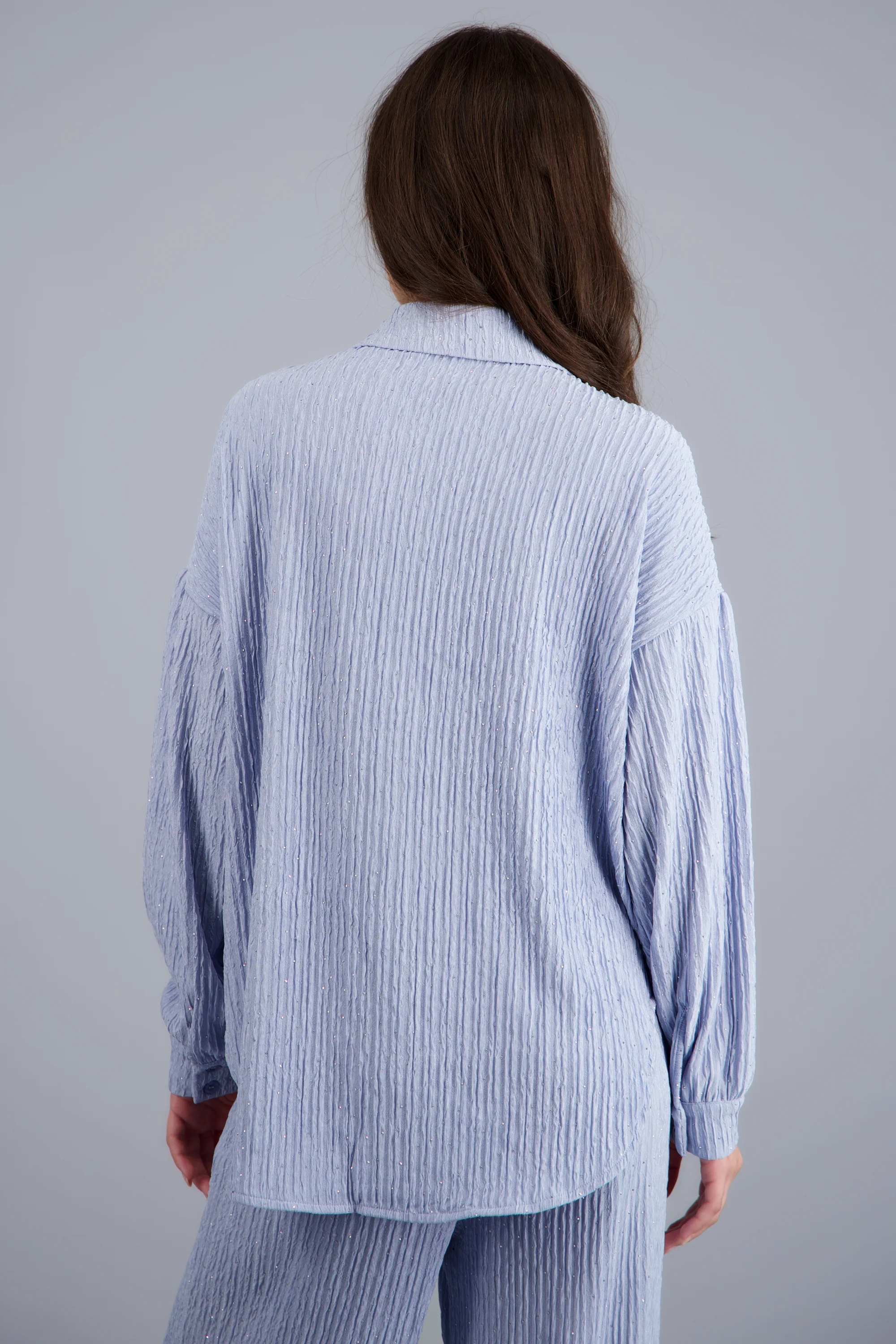 Camisa oversized textura con brillos - Image 4
