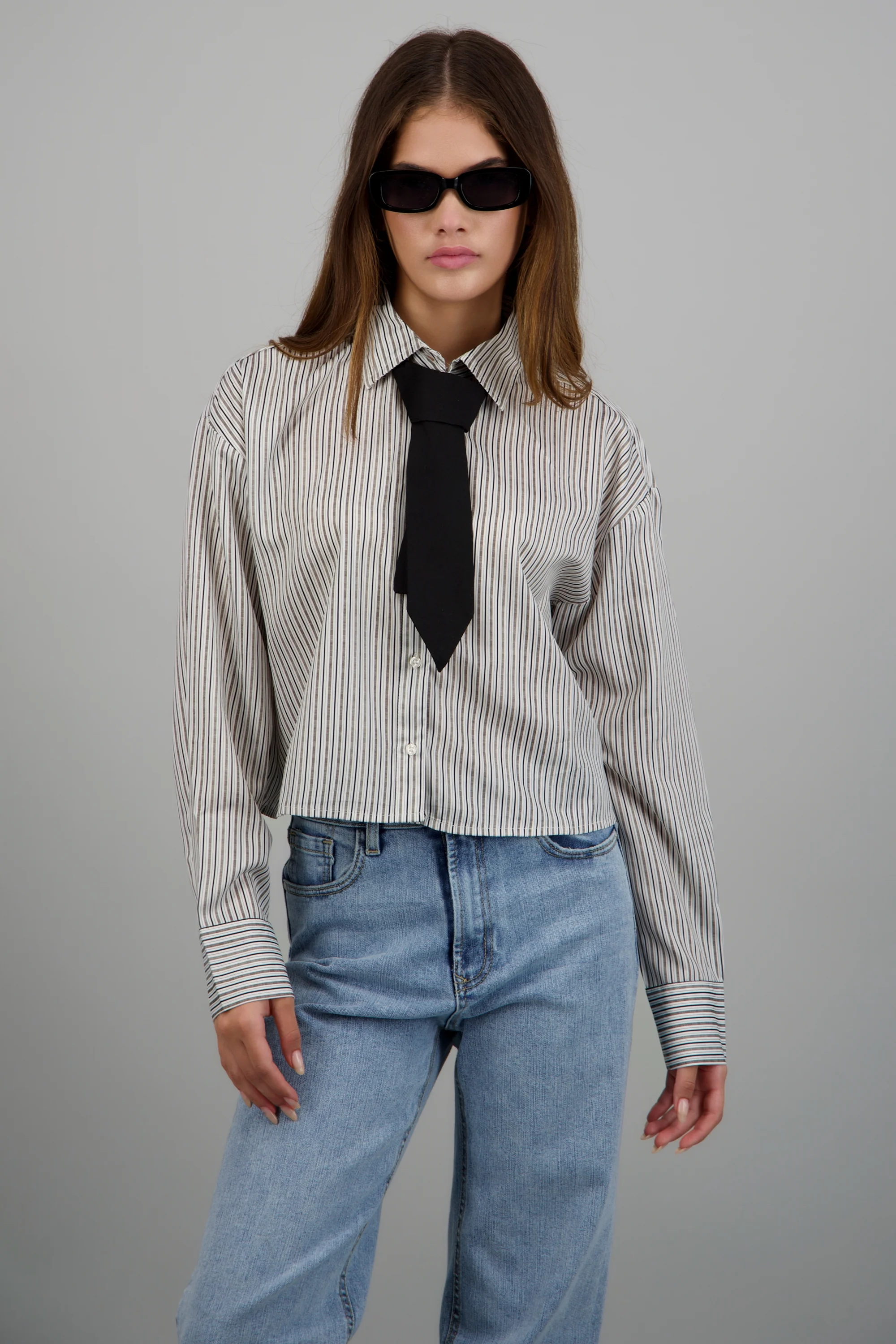 Camisa rayas sastre con corbata