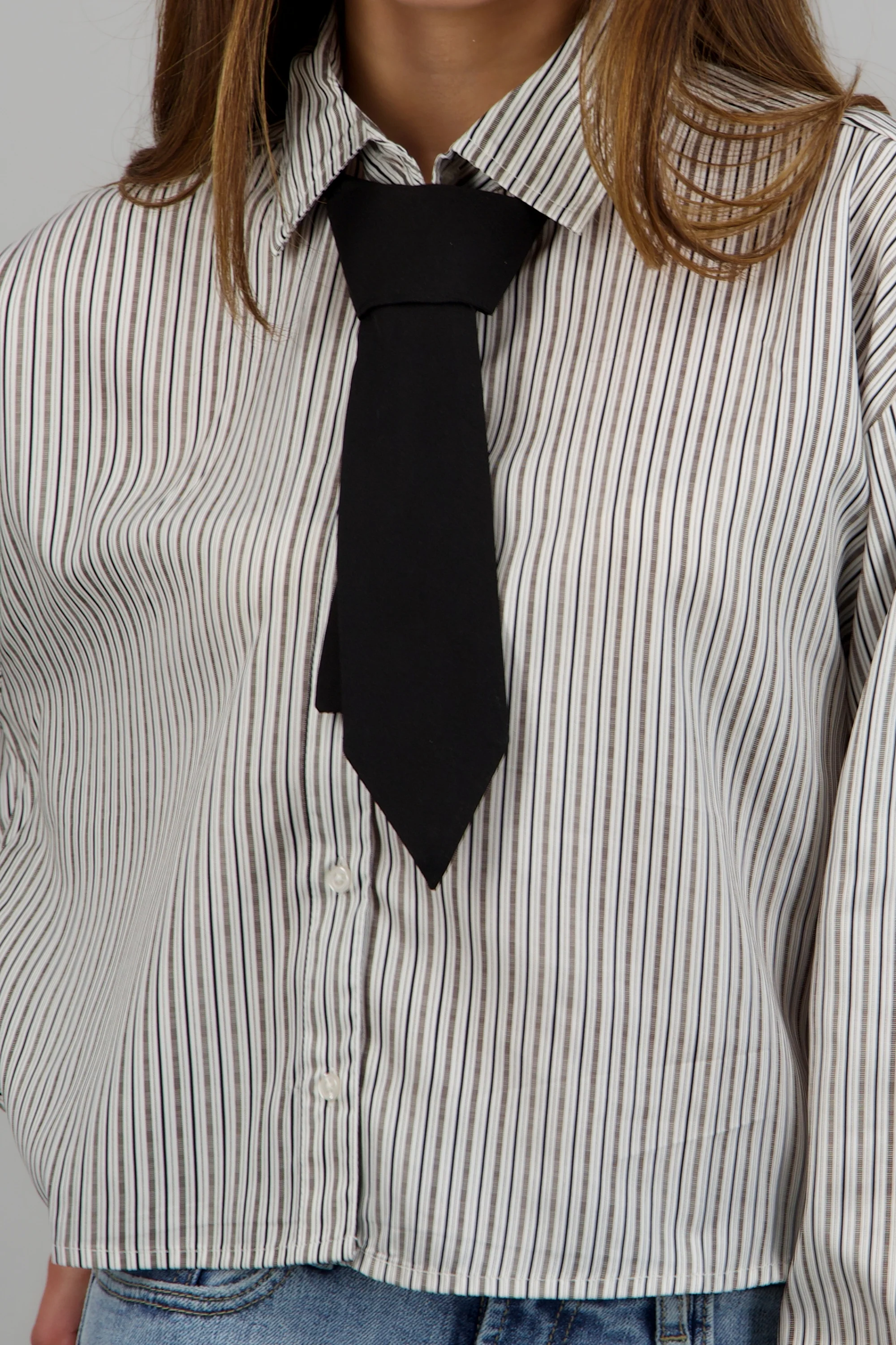 Camisa rayas sastre con corbata - Image 5