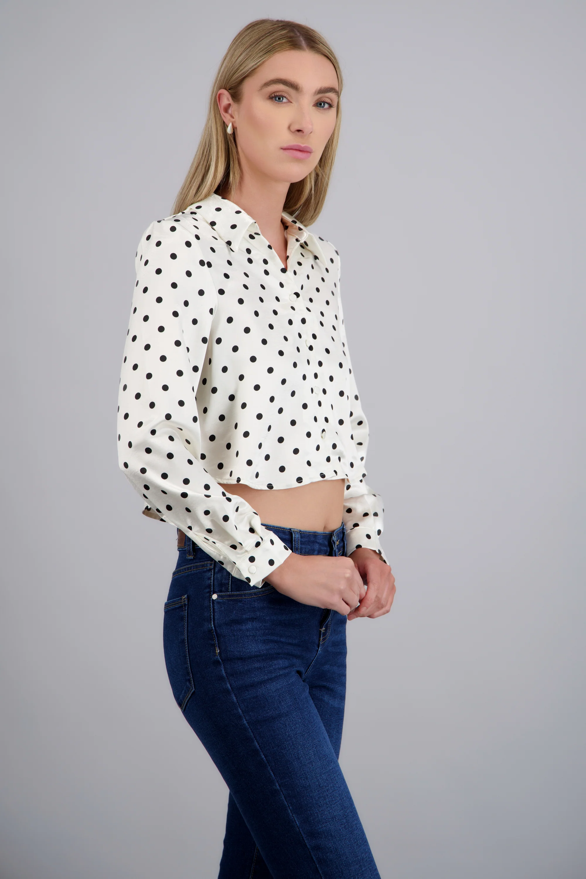 Camisa satín polka dots - Image 2