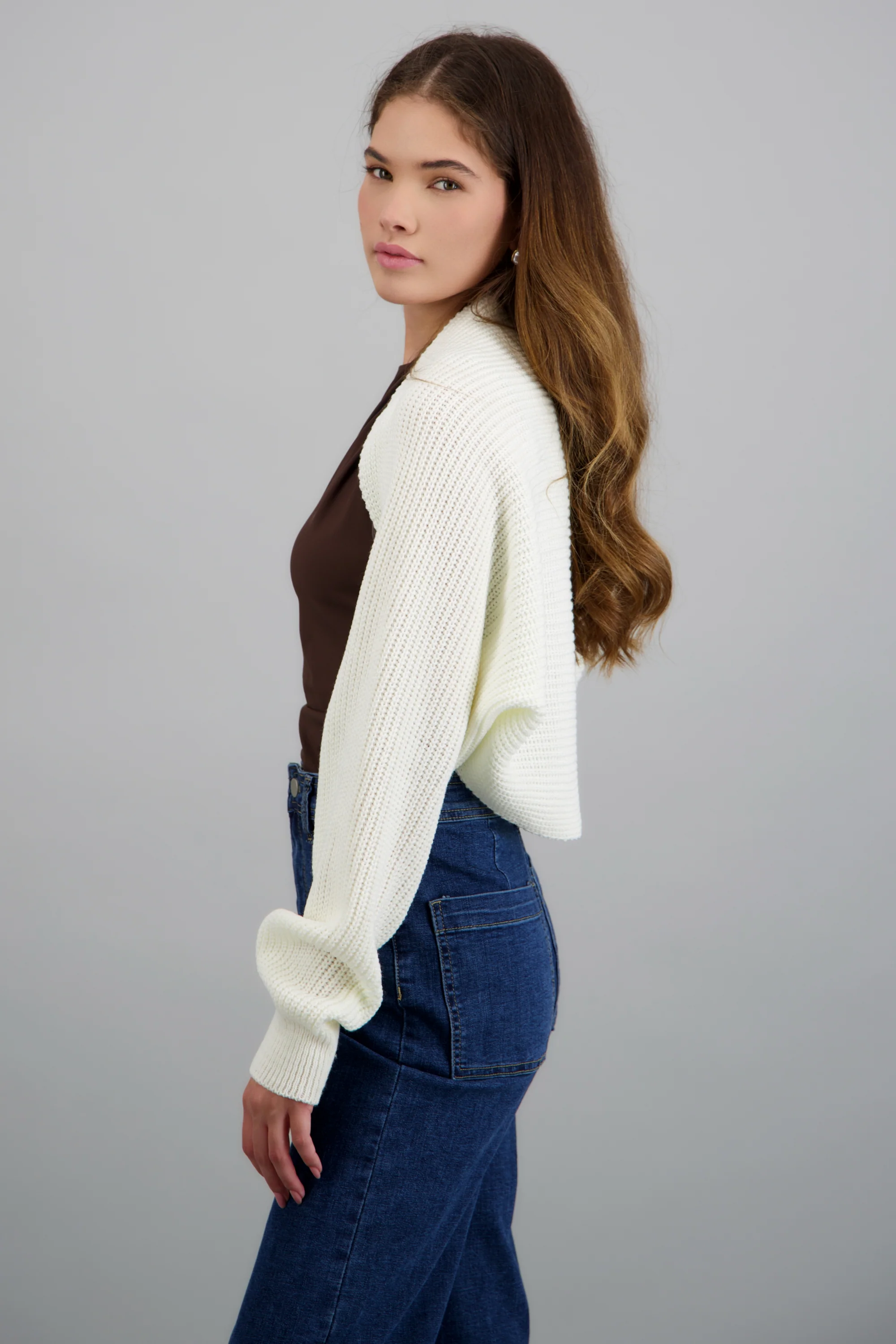 Cardigan bolero en tejido - Image 3