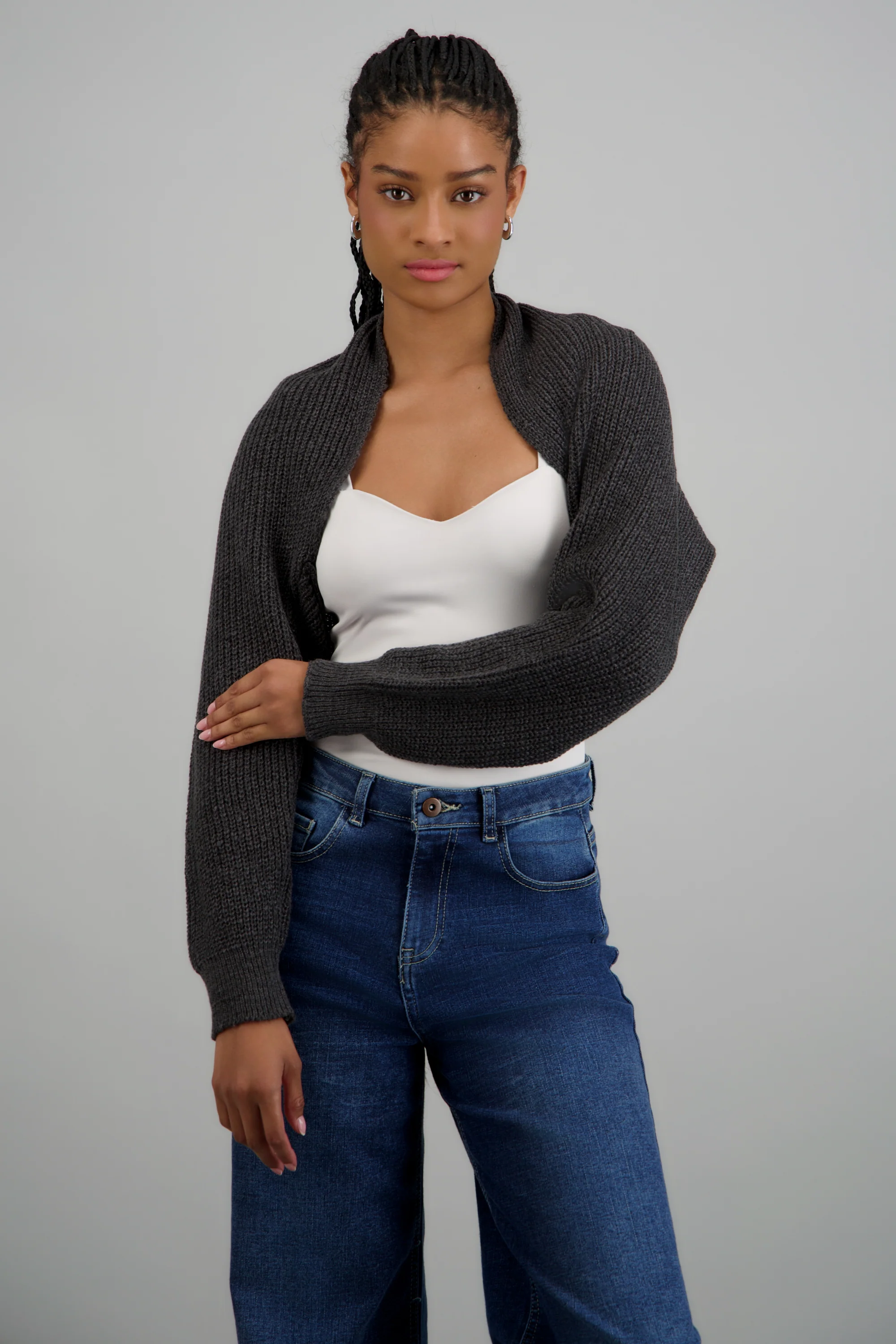 Cardigan bolero en tejido - Image 3