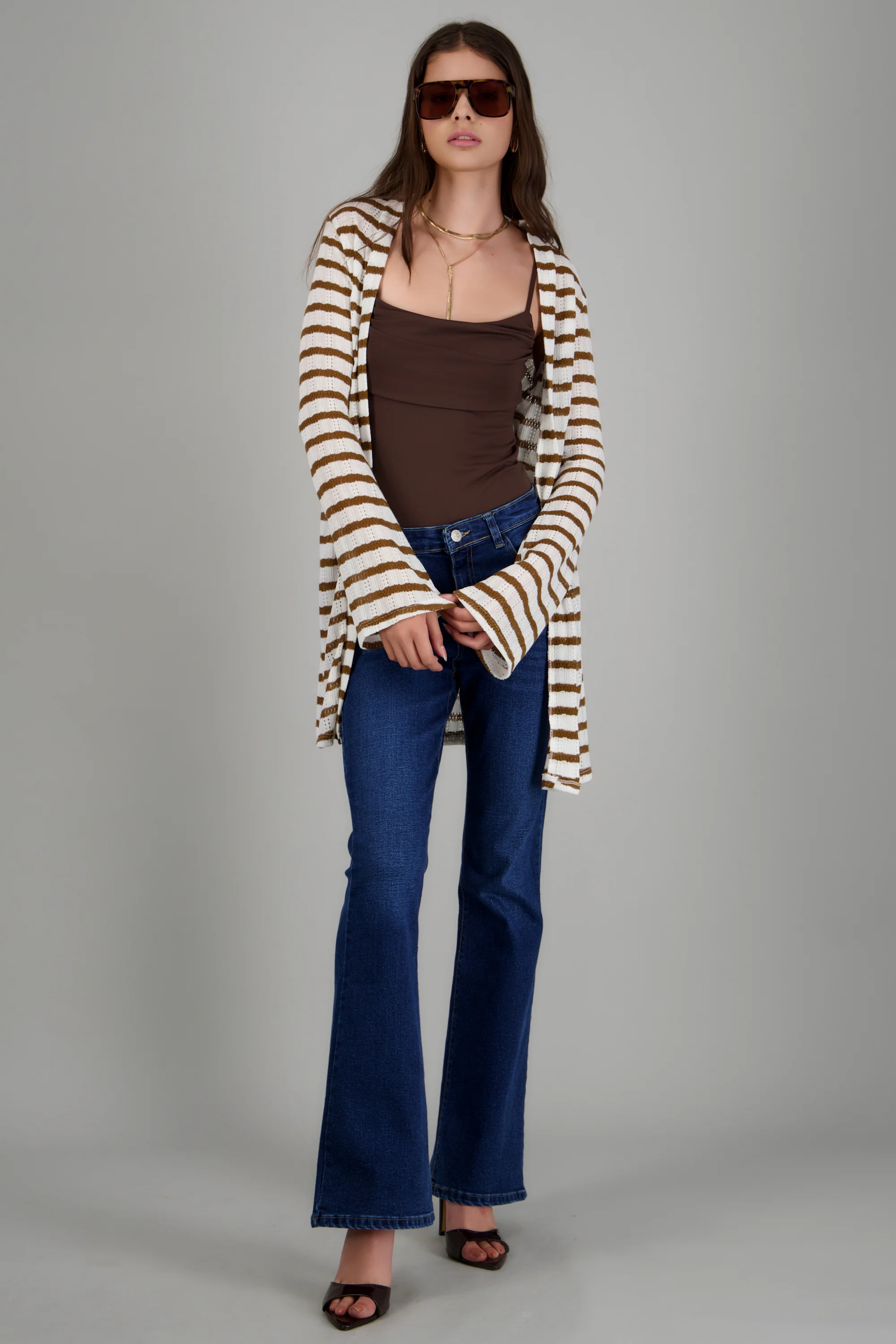 CARDIGAN LIGERO DETALLE TEXTURA ABIERTO