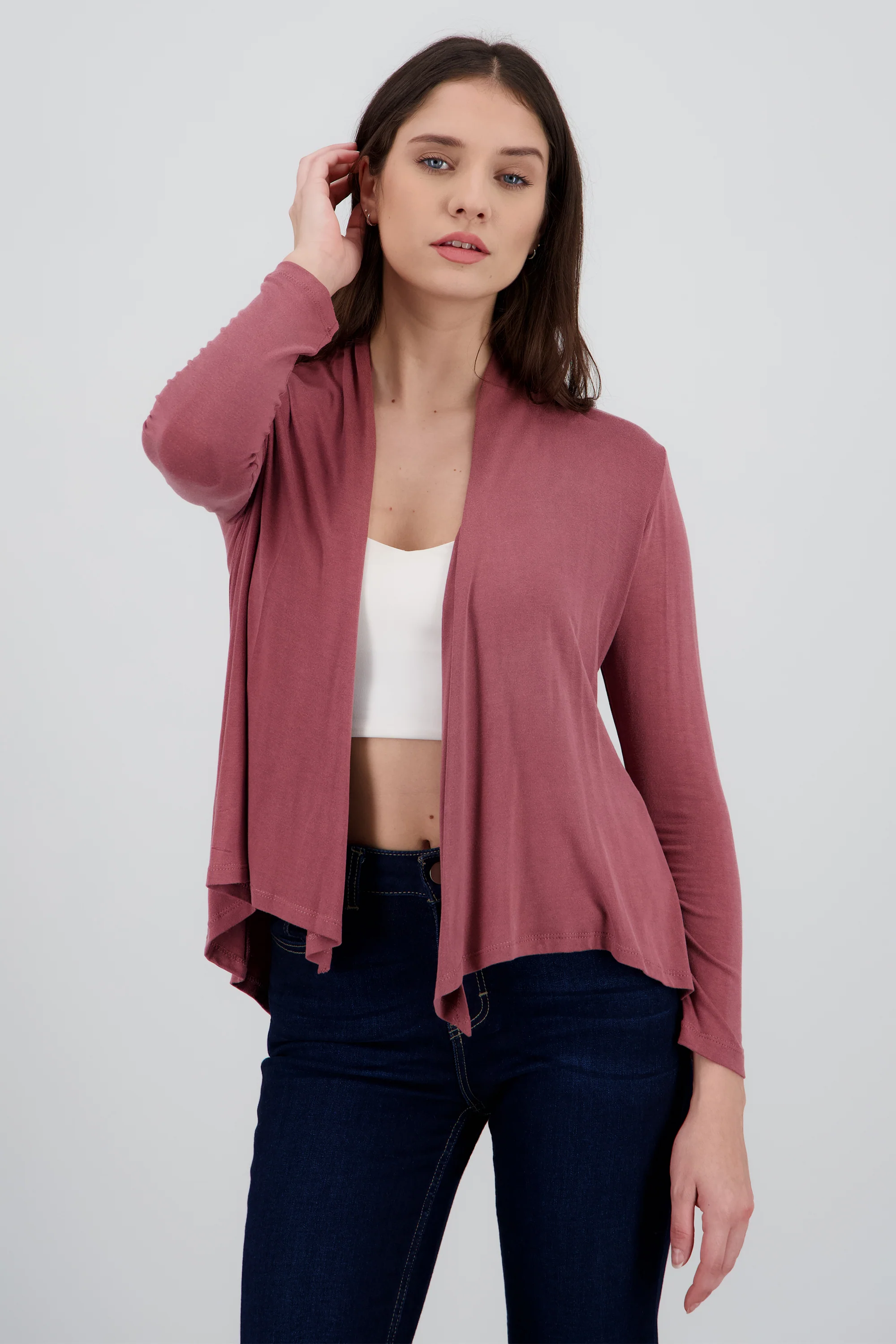 Cardigan midi liso - Image 2