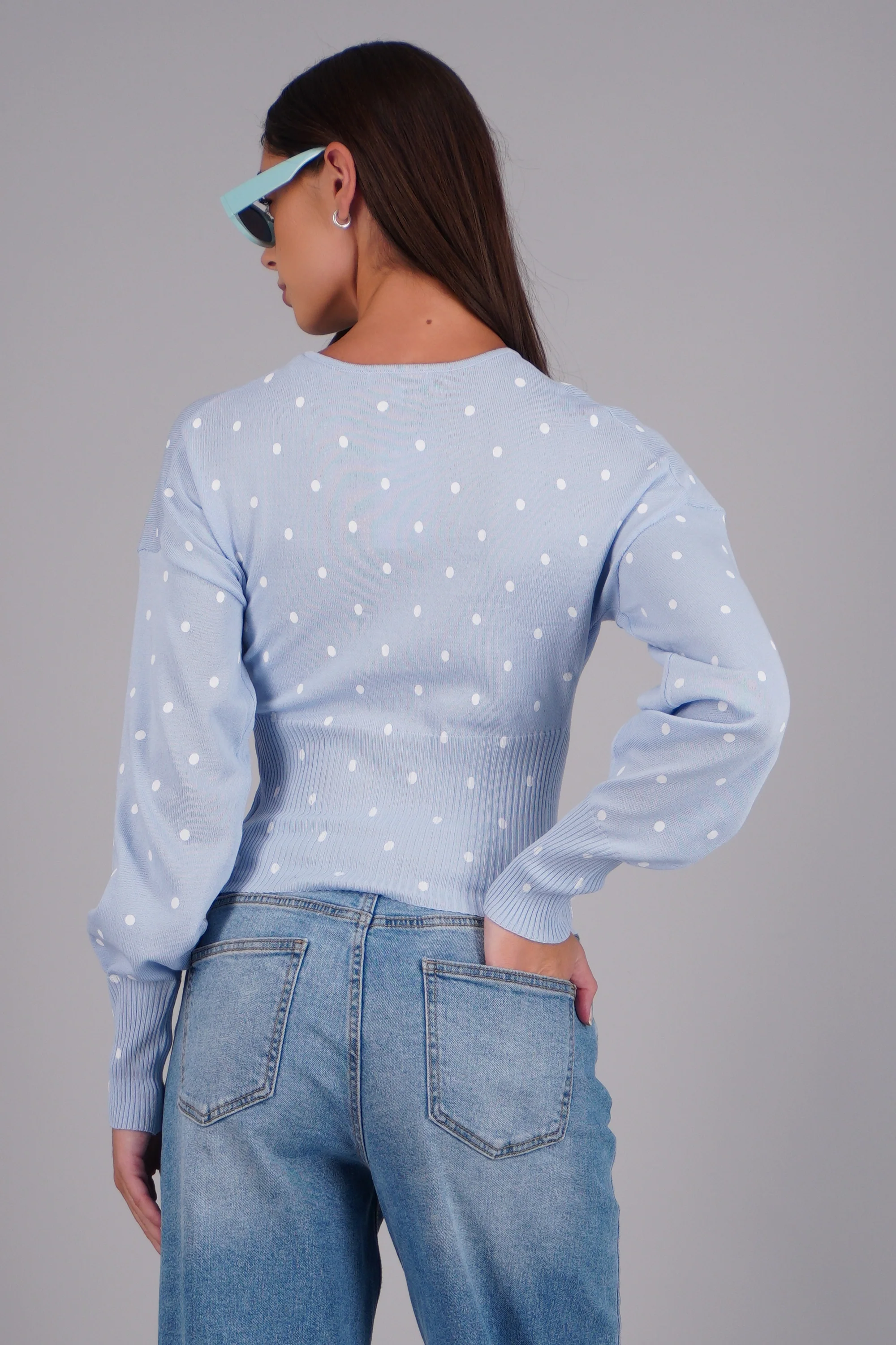 Cardigan tejido polka - Image 4