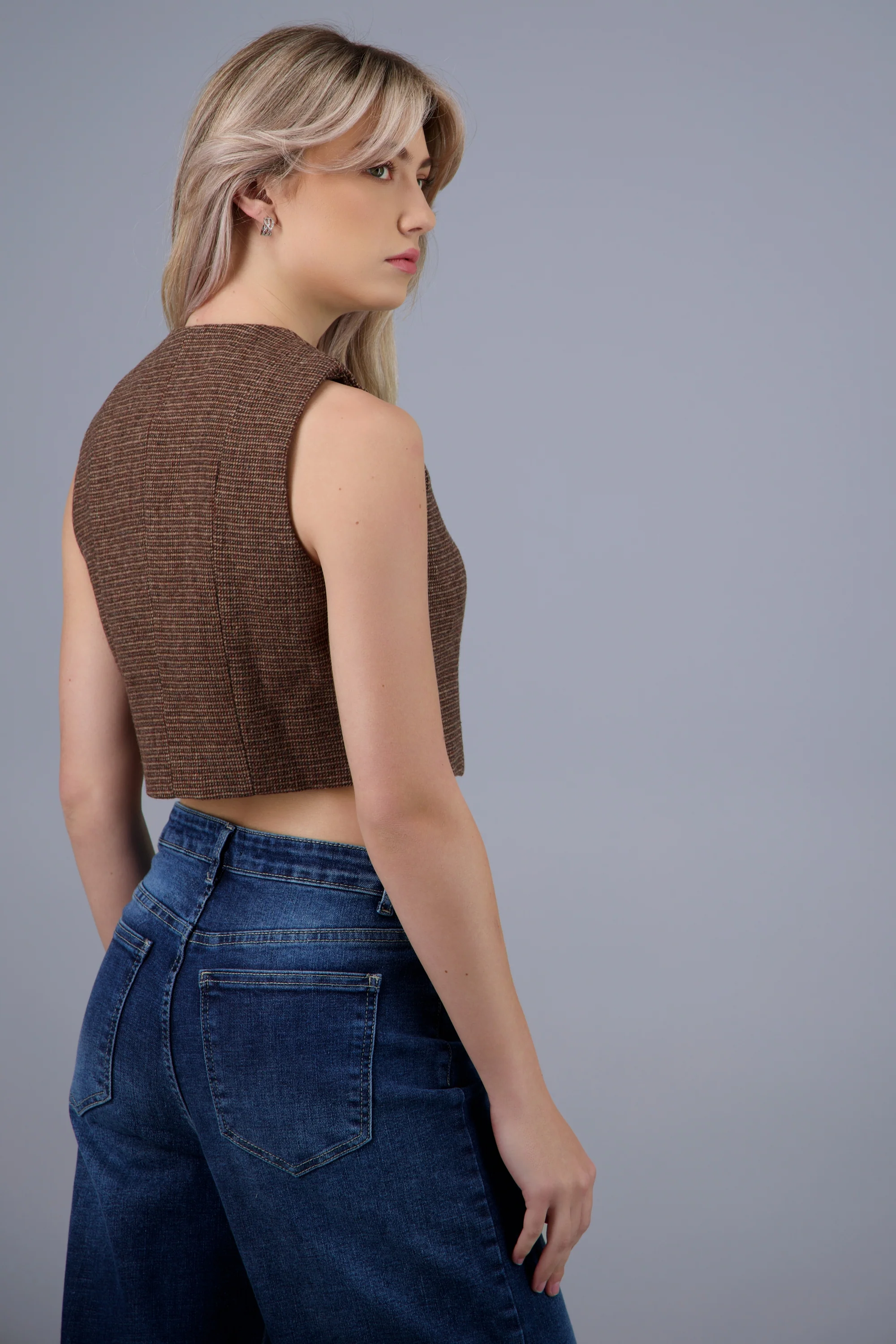 Chaleco de lana tartan - Image 4