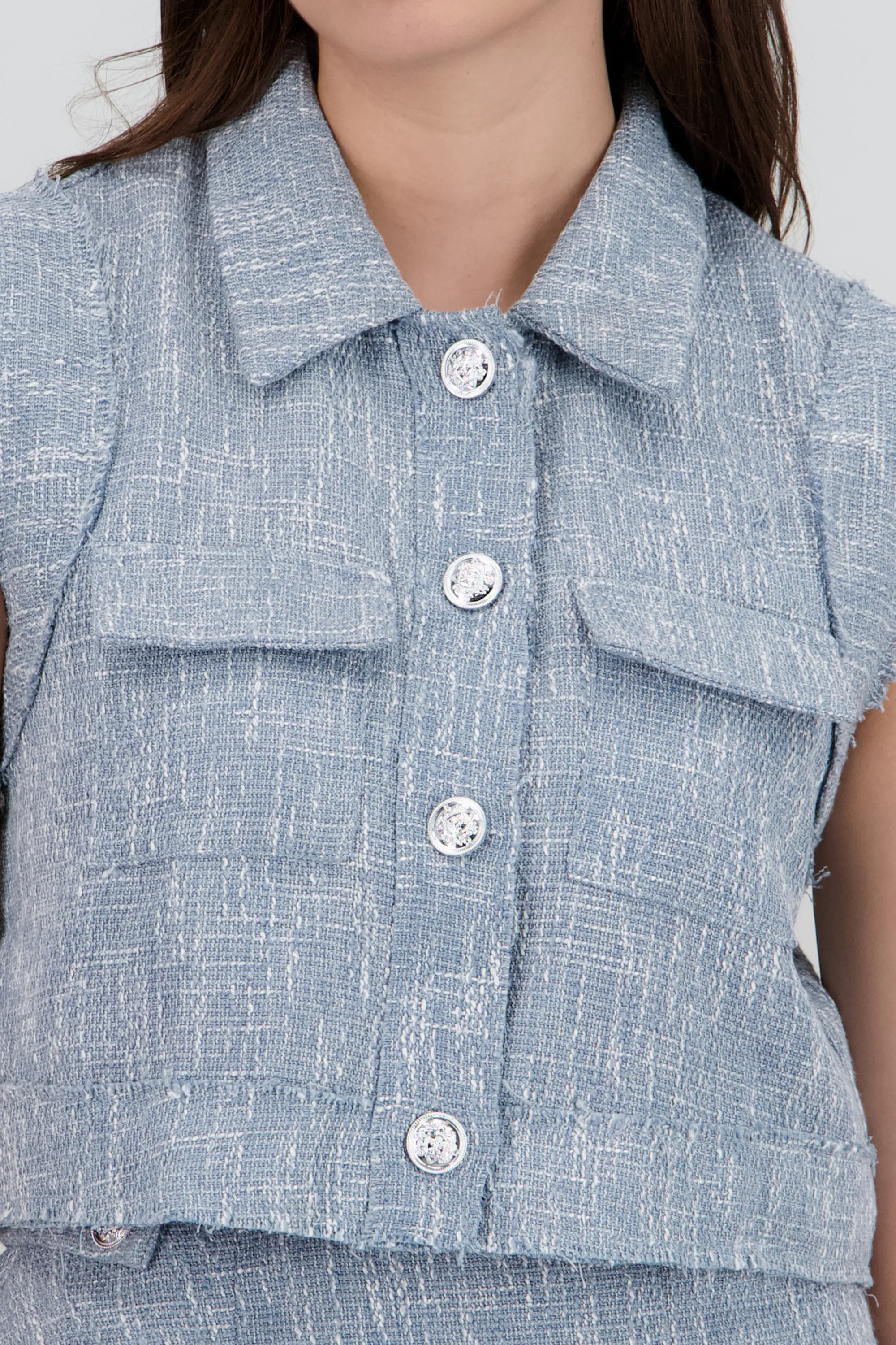 Chaleco tweed detalle botones - Image 5