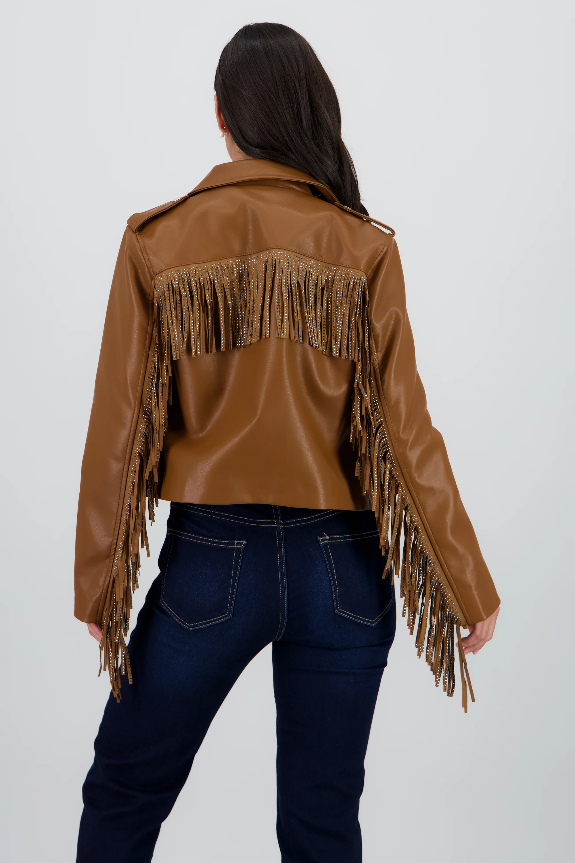 Chamarra Biker Fringe Brillos - Image 4