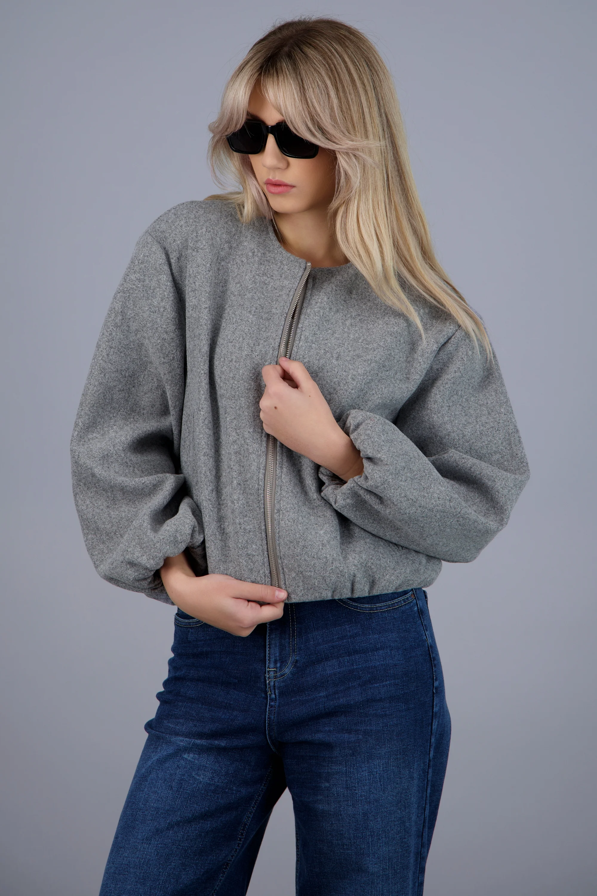 Chamarra bomber fruncida - Image 3